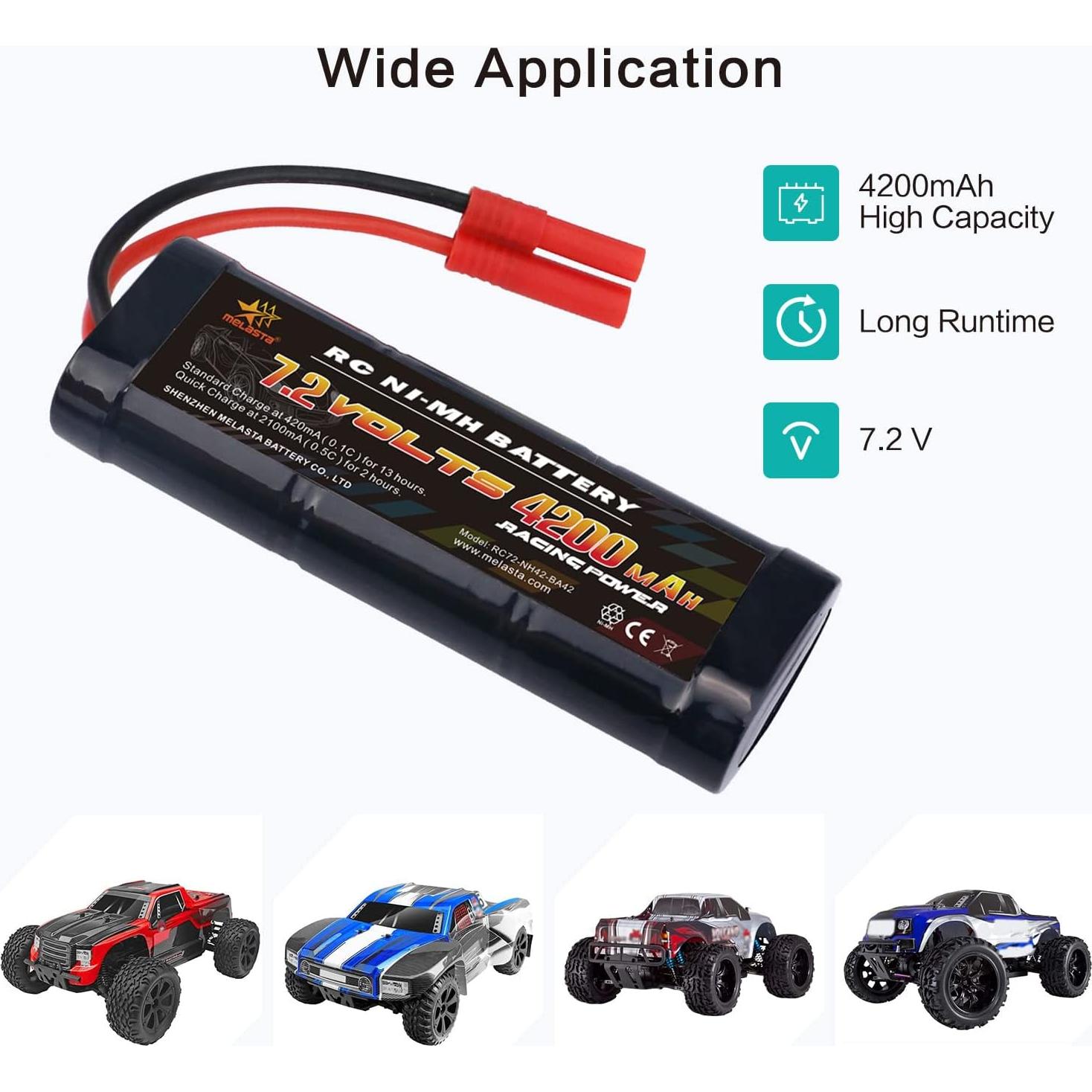 Batería NiMH 7.2V 4200mAh Melasta 2 Pack para RC Redcat