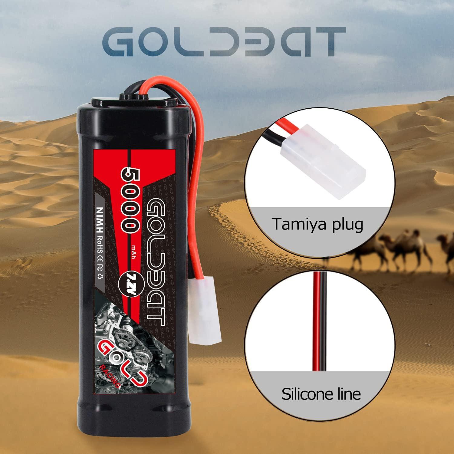 Batería Goldbat 5000mAh 7.2V NiMH con conector Tamiya para RC