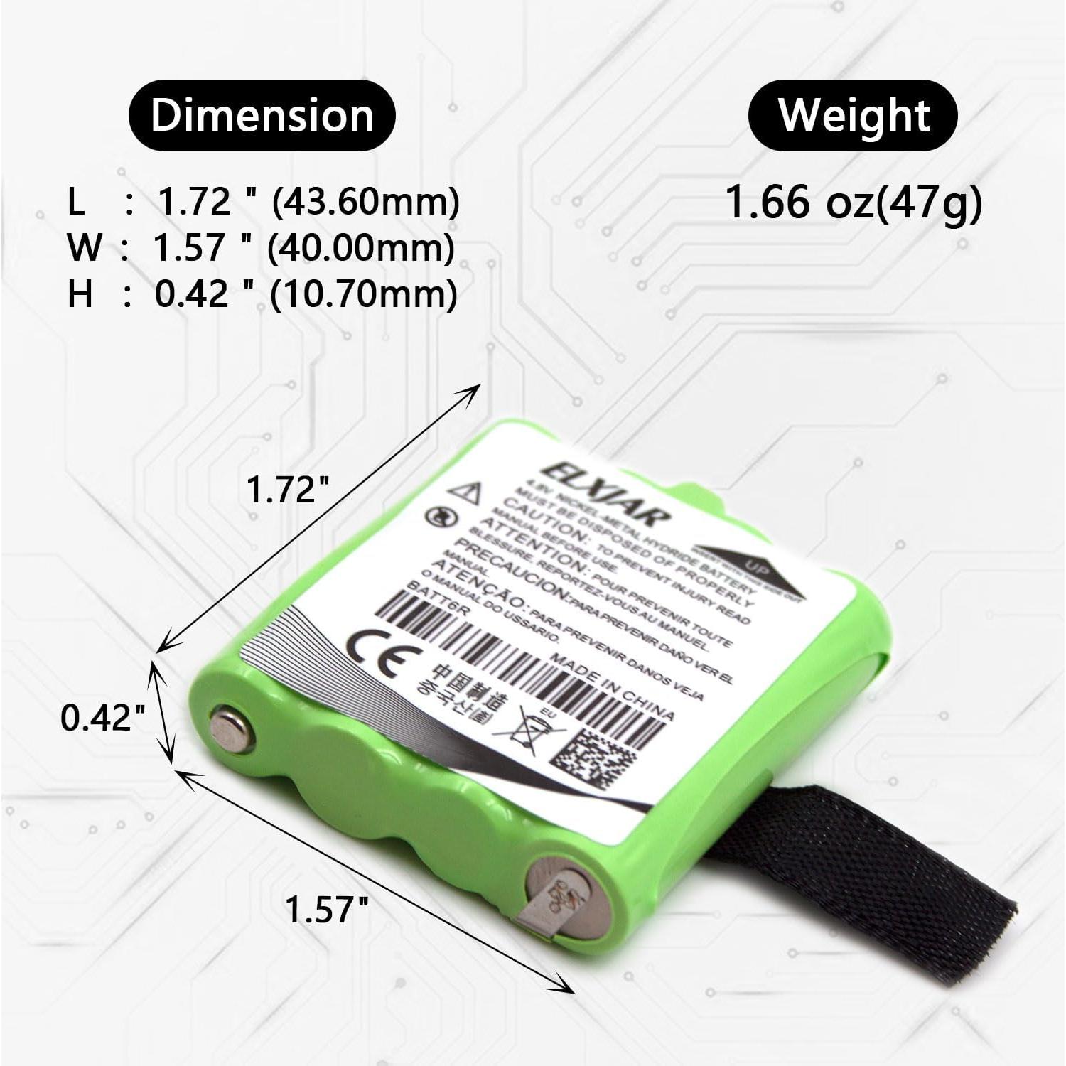 Paquete de 5 Baterías Recargables Ni-MH 4.8V 700mAh elxjar