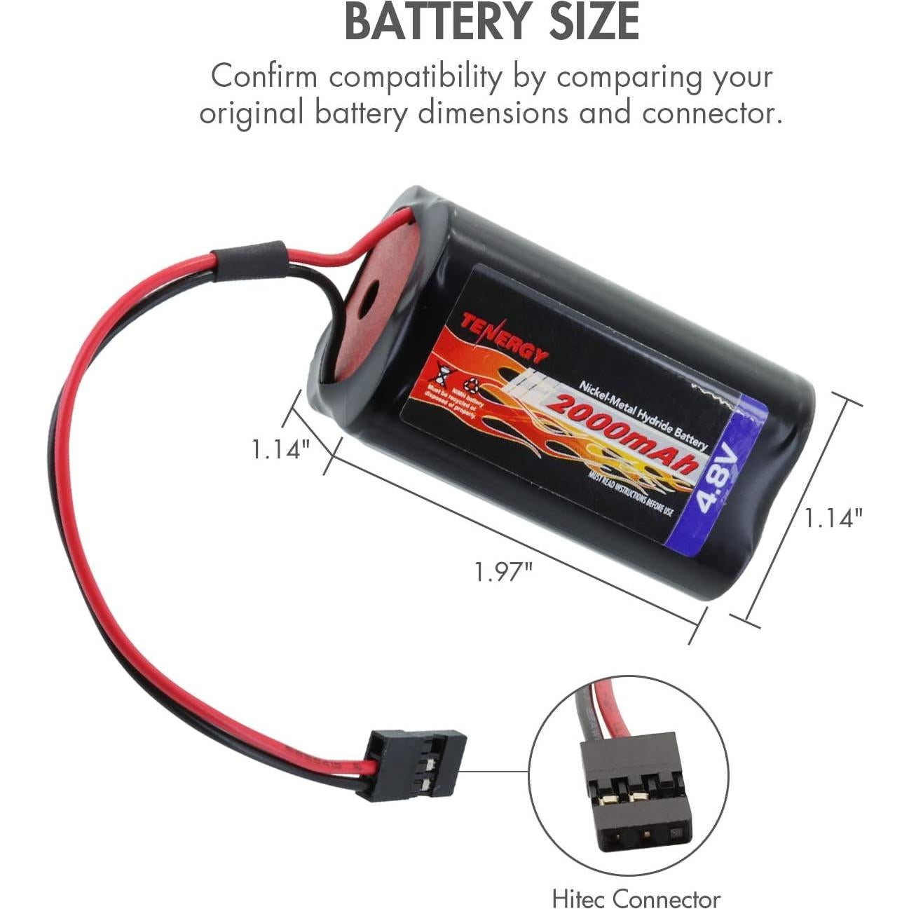Batería Recargable NiMH Tenergy 4.8V 2000mAh para RC
