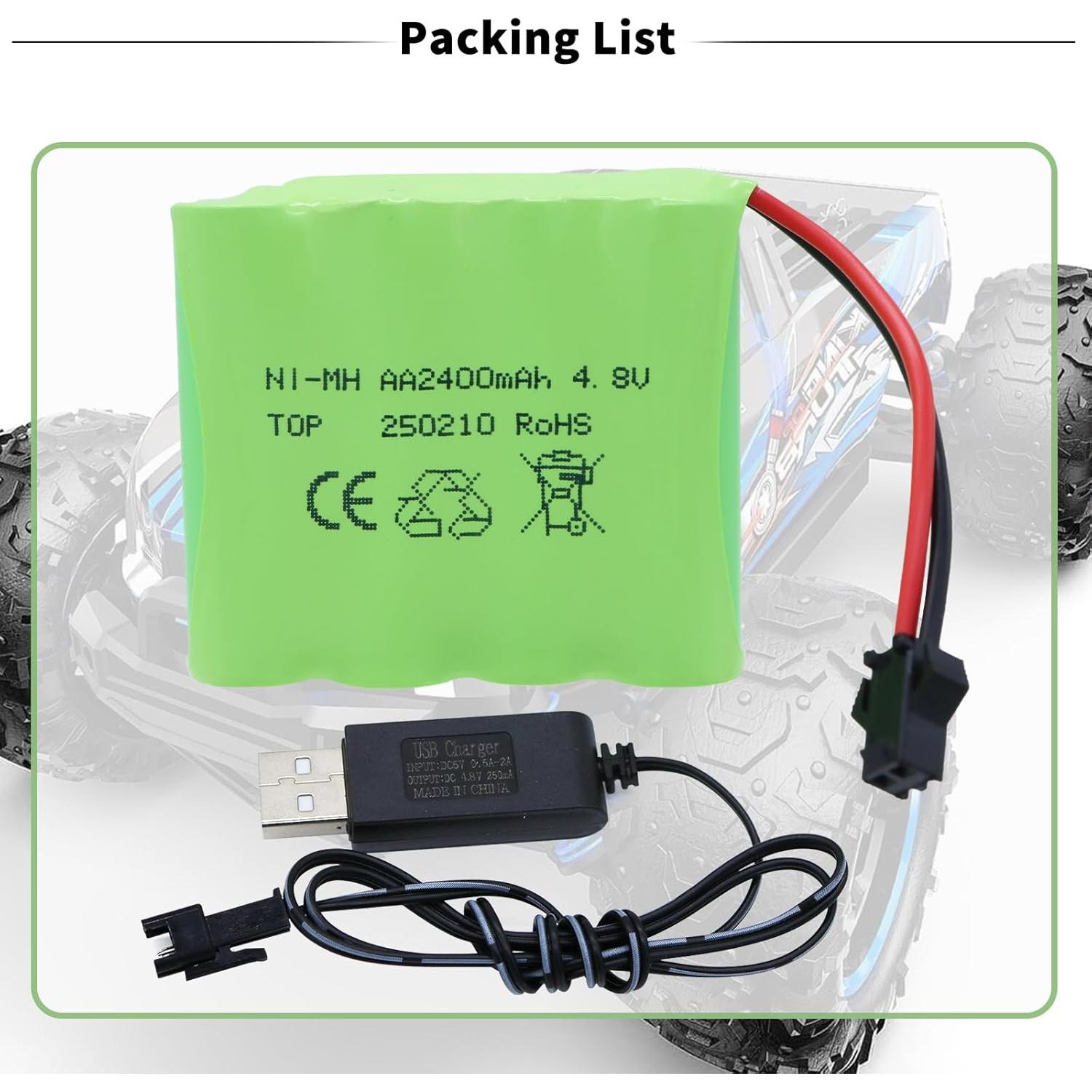 Batería Recargable NiMH 4.8V 2400mAh Tosiicop para RC