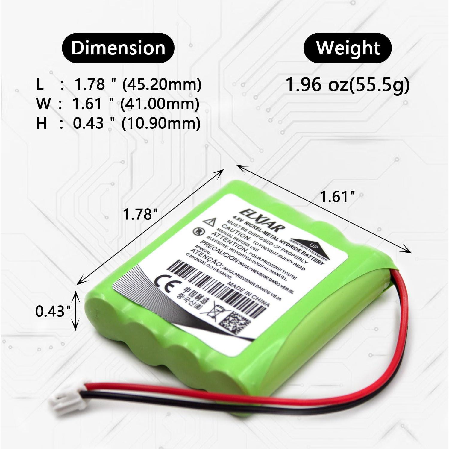 Batería de Reemplazo Ni-MH 4.8V 800mAh elxjar para Standard Horizon HX100