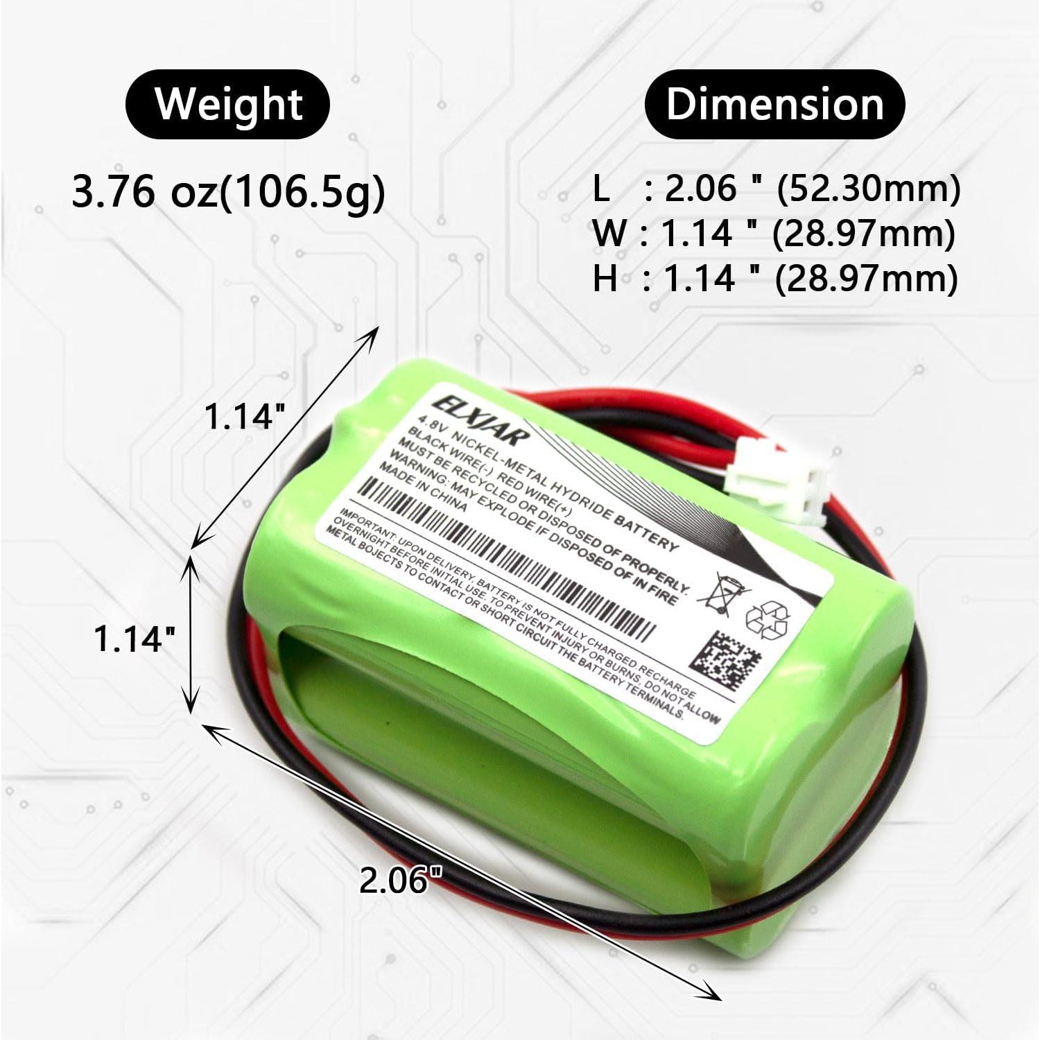 Batería Recargable Ni-MH 4.8V 1800mAh elxjar para OSI OSA126