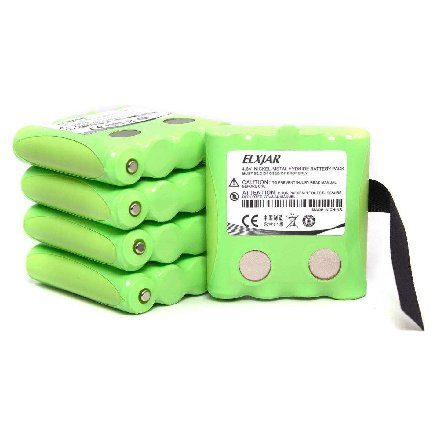Paquete de 5 Baterías Ni-MH 4.8V 700mAh elxjar para Radios