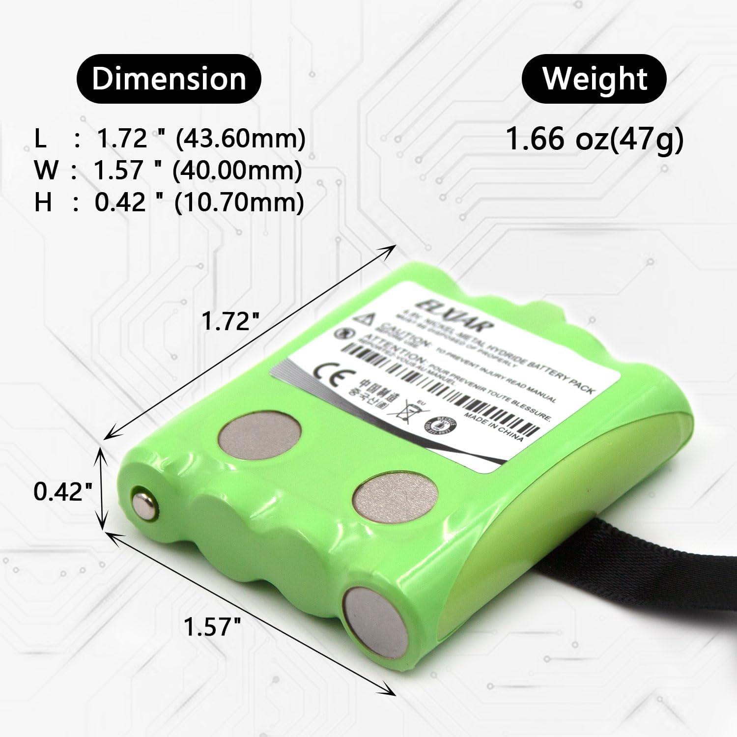 Paquete de 5 Baterías Ni-MH 4.8V 700mAh elxjar para Radios