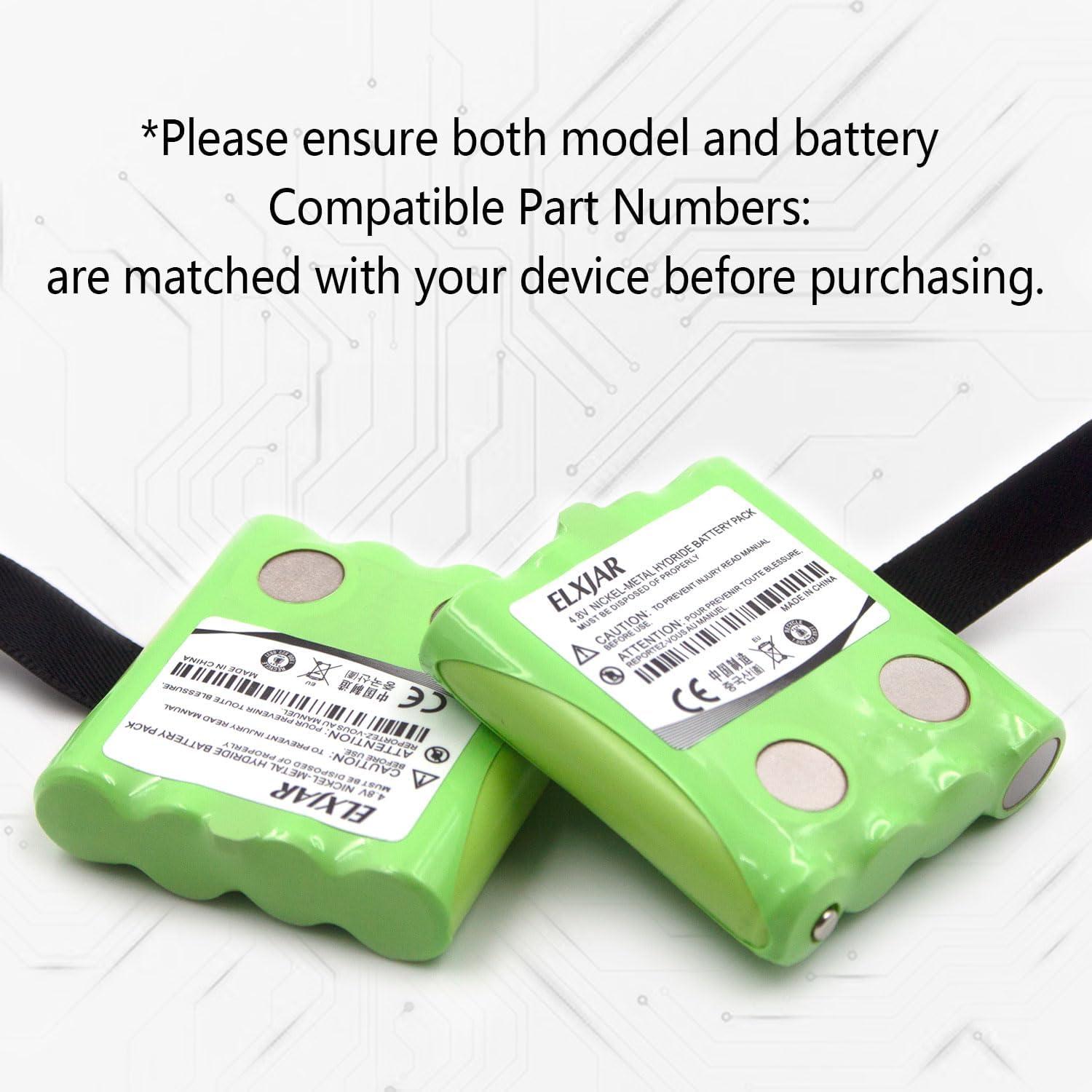 Paquete de 5 Baterías Ni-MH 4.8V 700mAh elxjar para Radios