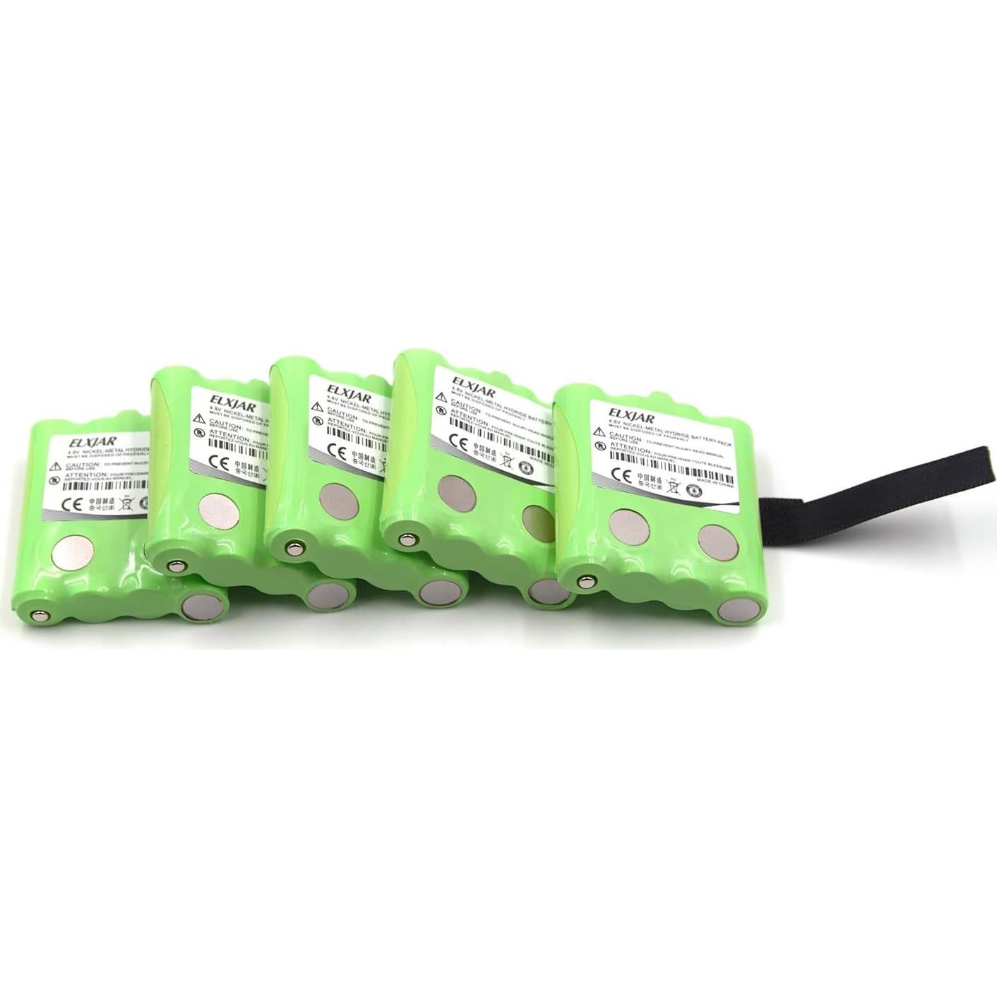 Paquete de 5 Baterías Ni-MH 4.8V 700mAh elxjar para Radios