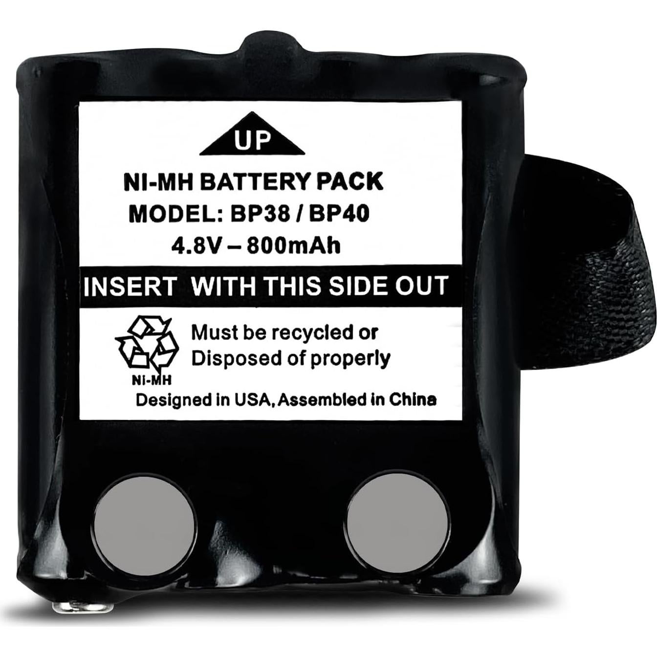 Paquete de 2 Baterías Ni-MH 4.8V 800mAh JINTION para Uniden