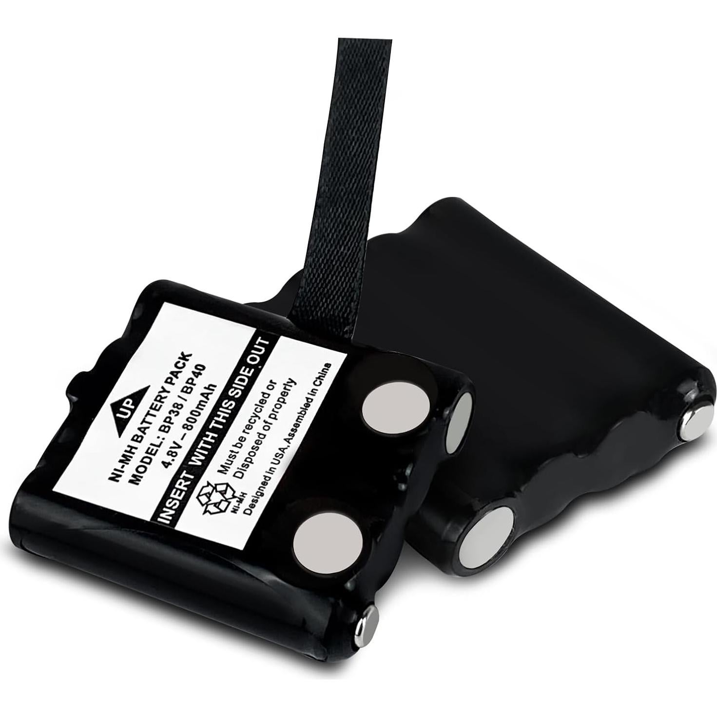 Paquete de 2 Baterías Ni-MH 4.8V 800mAh JINTION para Uniden