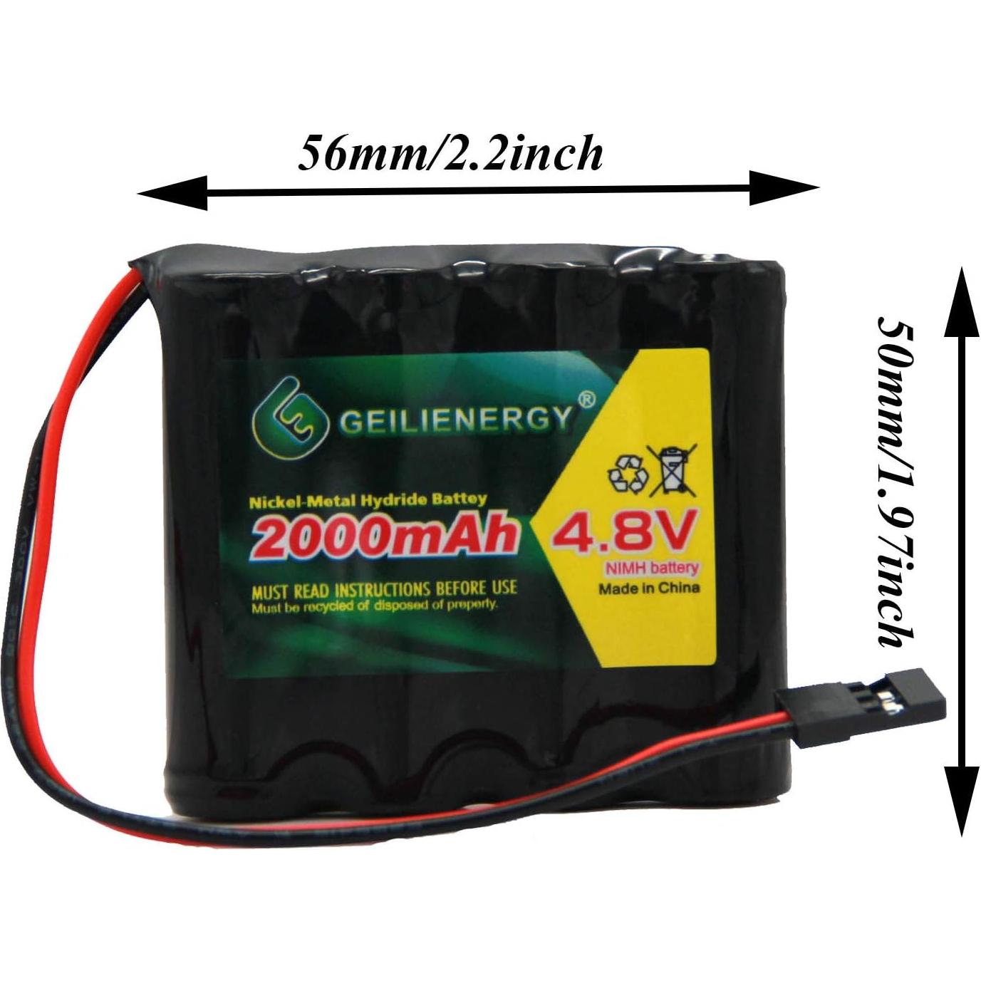 Batería RX NiMH 4.8V 2000mAh QBLPOWER para RC Hitec Futaba