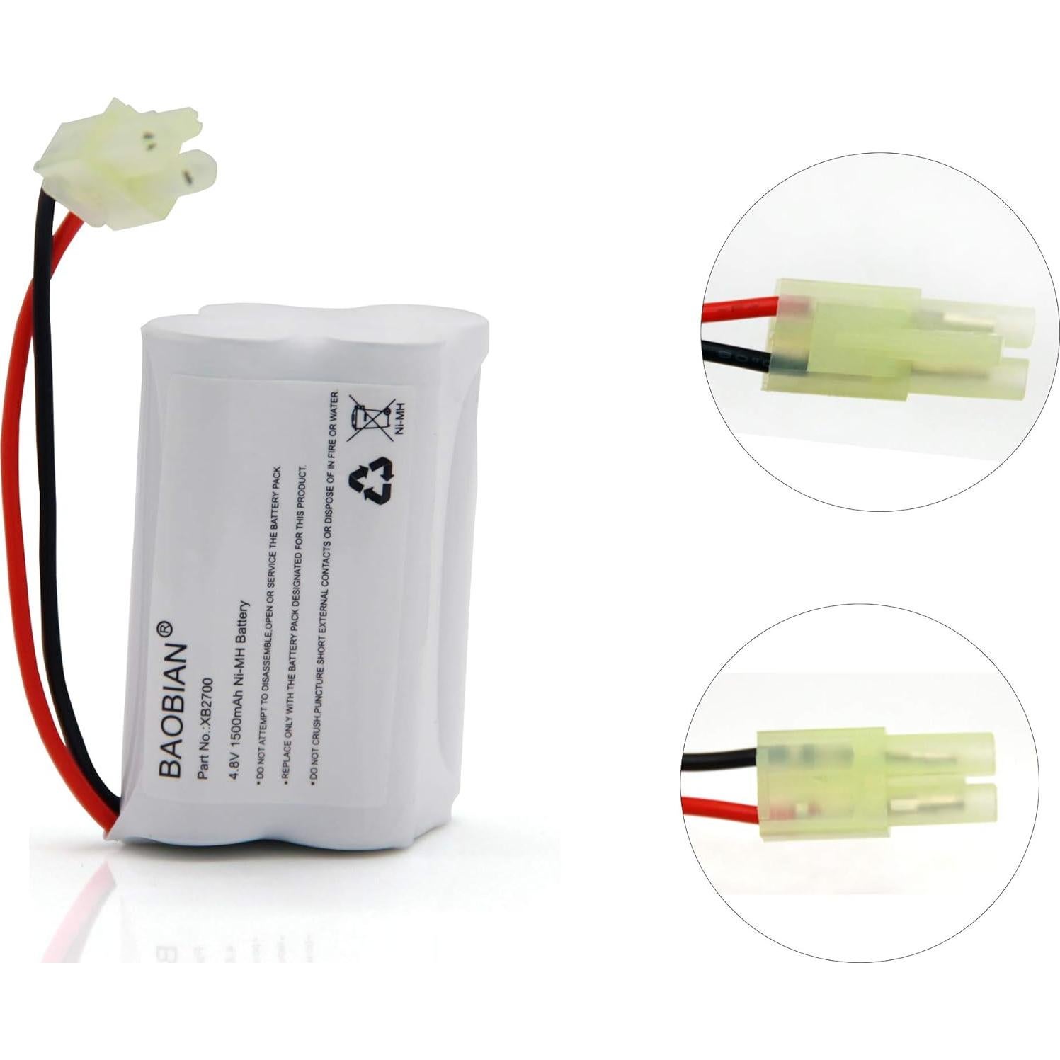 Batería de Reemplazo Ni-MH 4.8V 1500mAh BAOBIAN XB2700