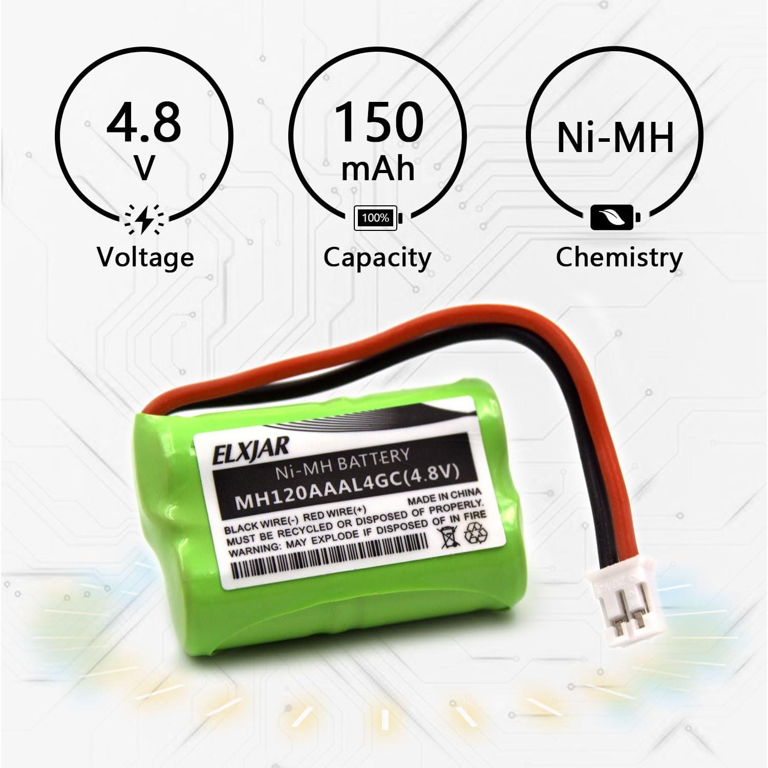 Batería Recargable Ni-MH 4.8V 150mAh elxjar para SportDOG