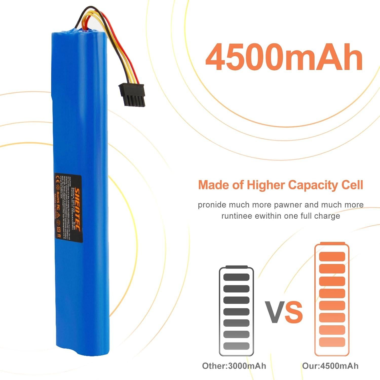Batería Ni-MH Shentec 12V 4.5Ah para Neato Botvac 70e 75 80 85