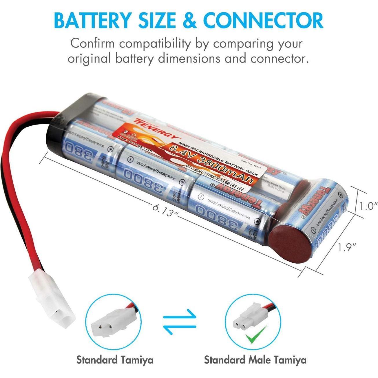 Batería Tenergy 8.4V 3800mAh NiMH para Airsoft AEG
