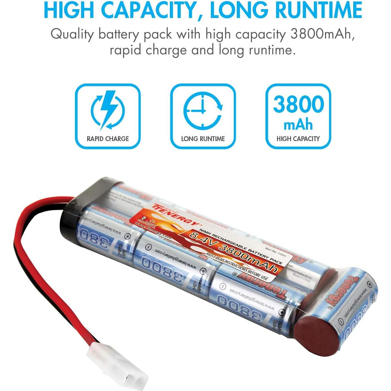 Batería Tenergy 8.4V 3800mAh NiMH para Airsoft AEG