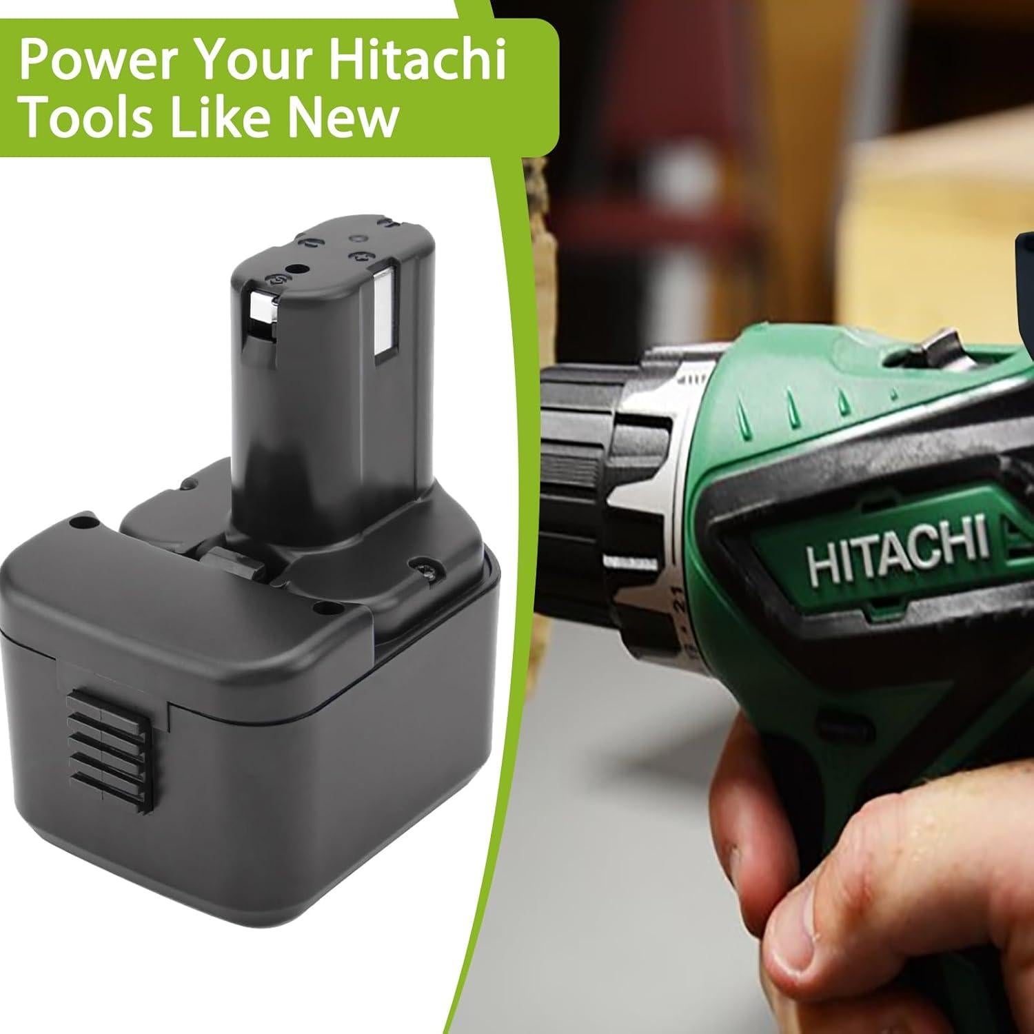 Batería Recargable Ni-MH 3500mAh 12V Compatible Hitachi