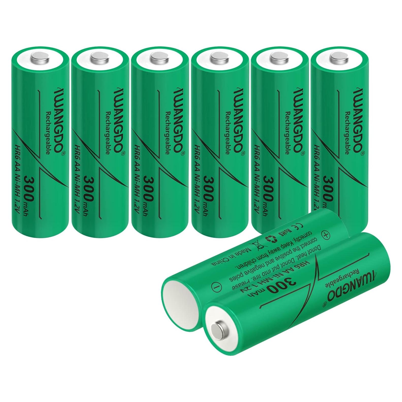 Baterías AA Recargables NiMH 300mAh WangDou para Luz Solar