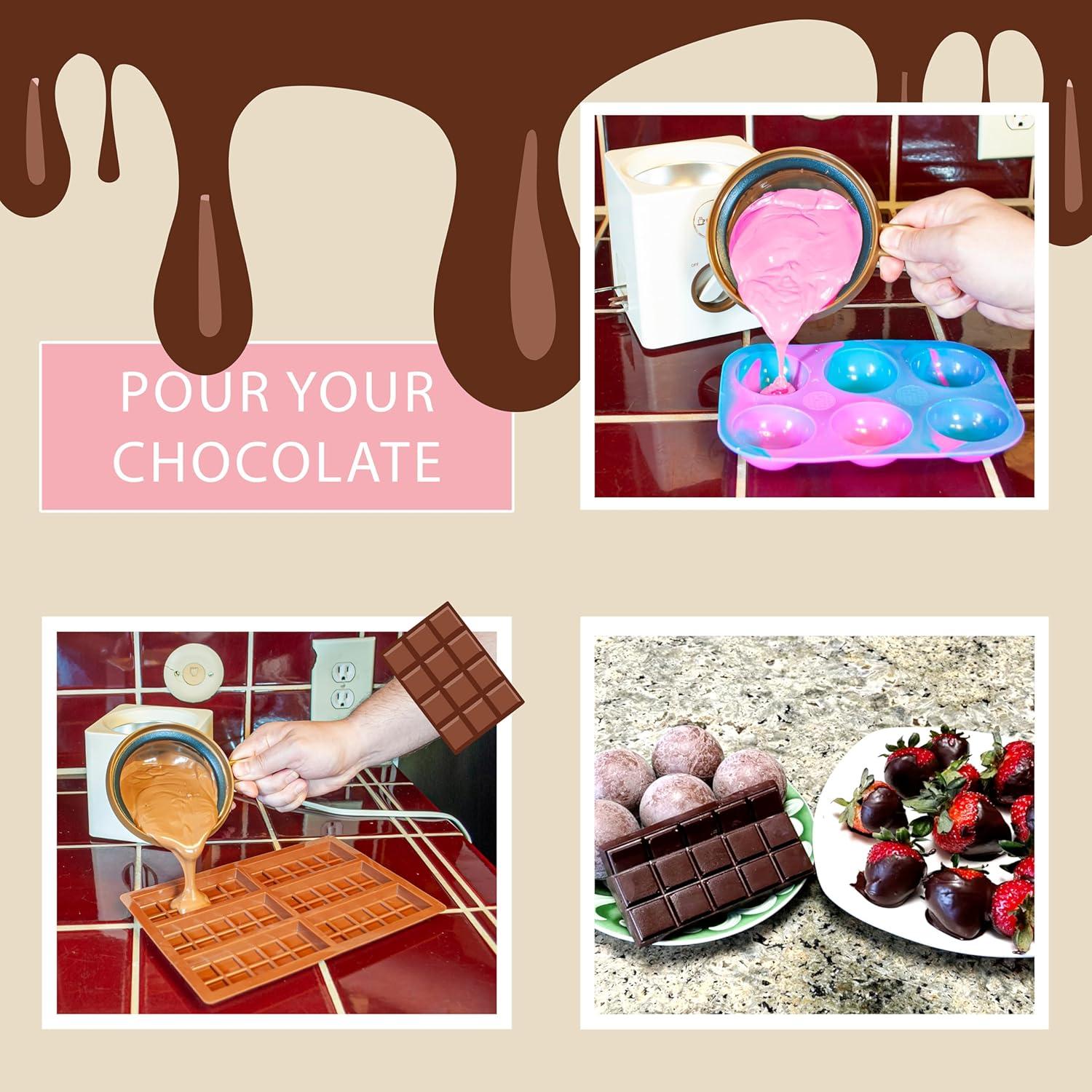 Olla Fondue de Chocolate 0.72 kg con 4 Tenedores