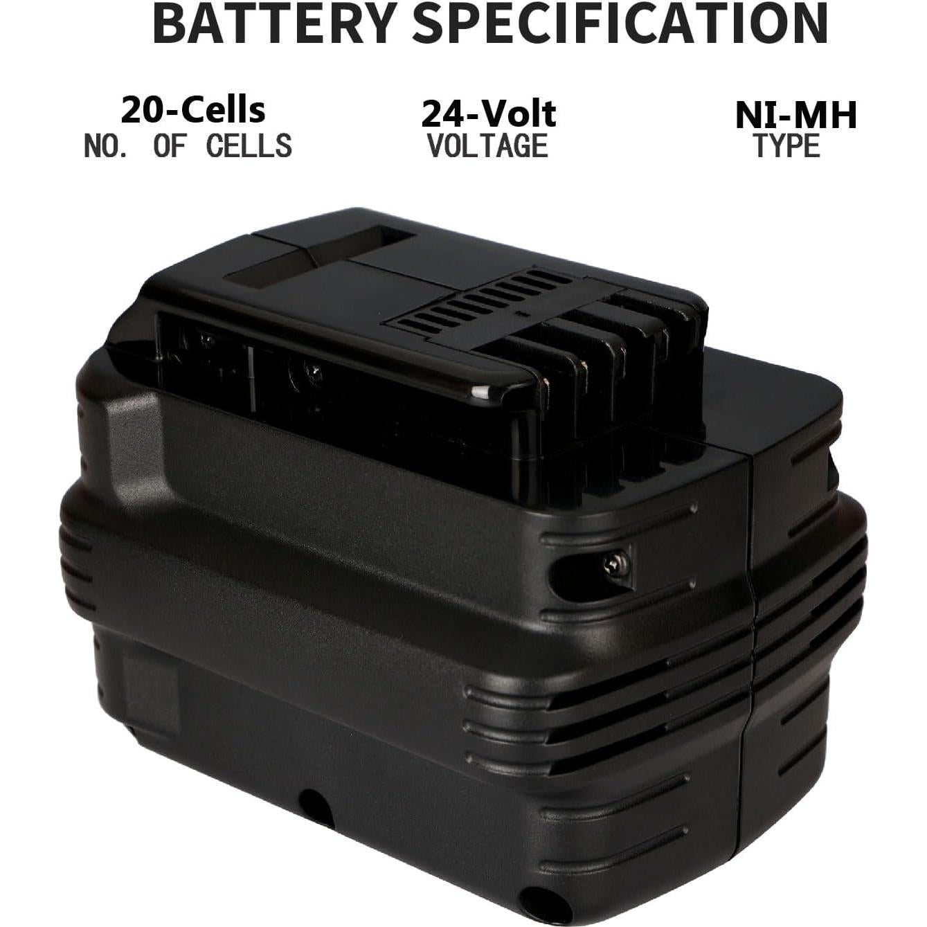 Batería Reemplazo Dewalt 24V 3300mAh NI-MH DW0242