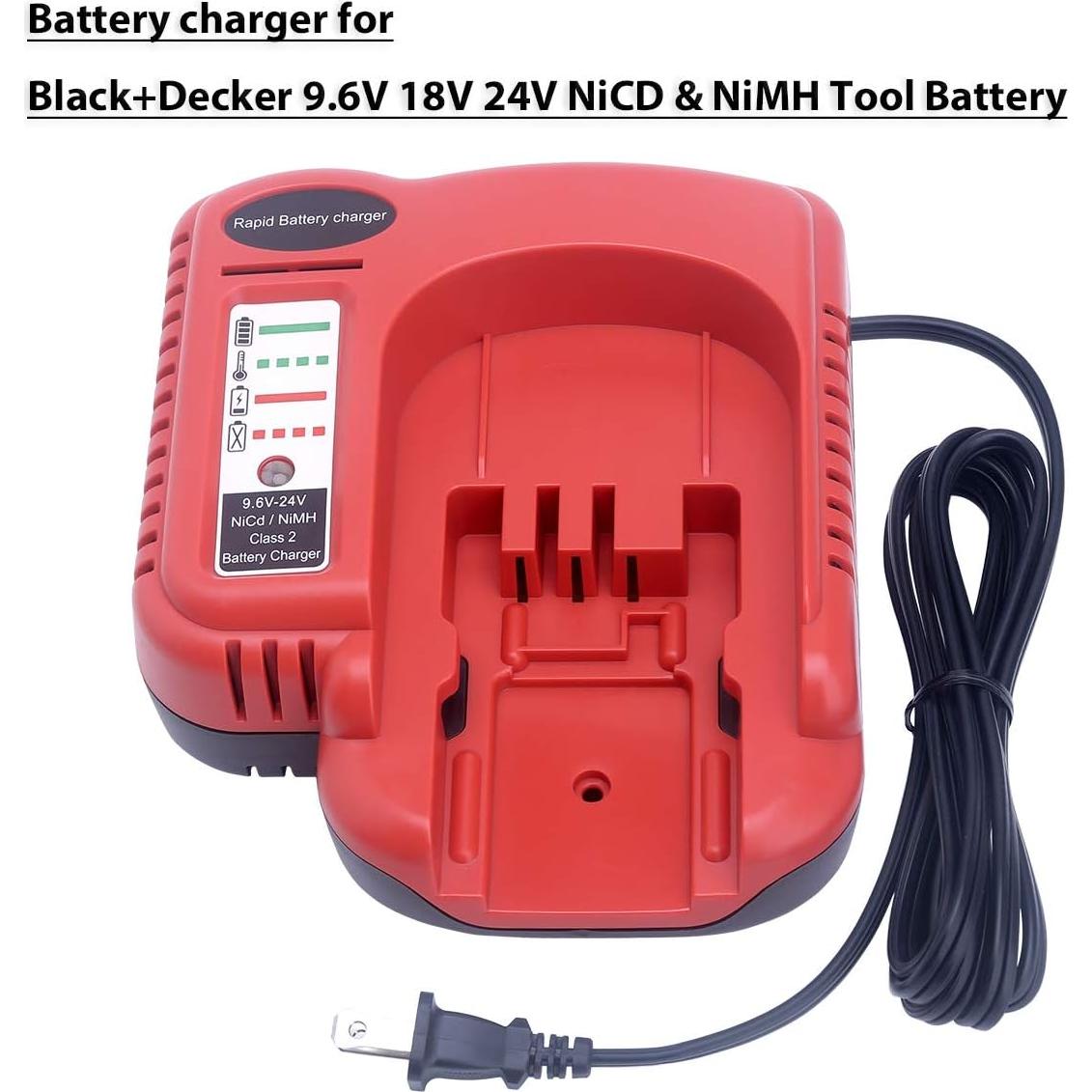 Cargador de Batería Multi-Volt Qbmel 9.6V-24V para Black+Decker