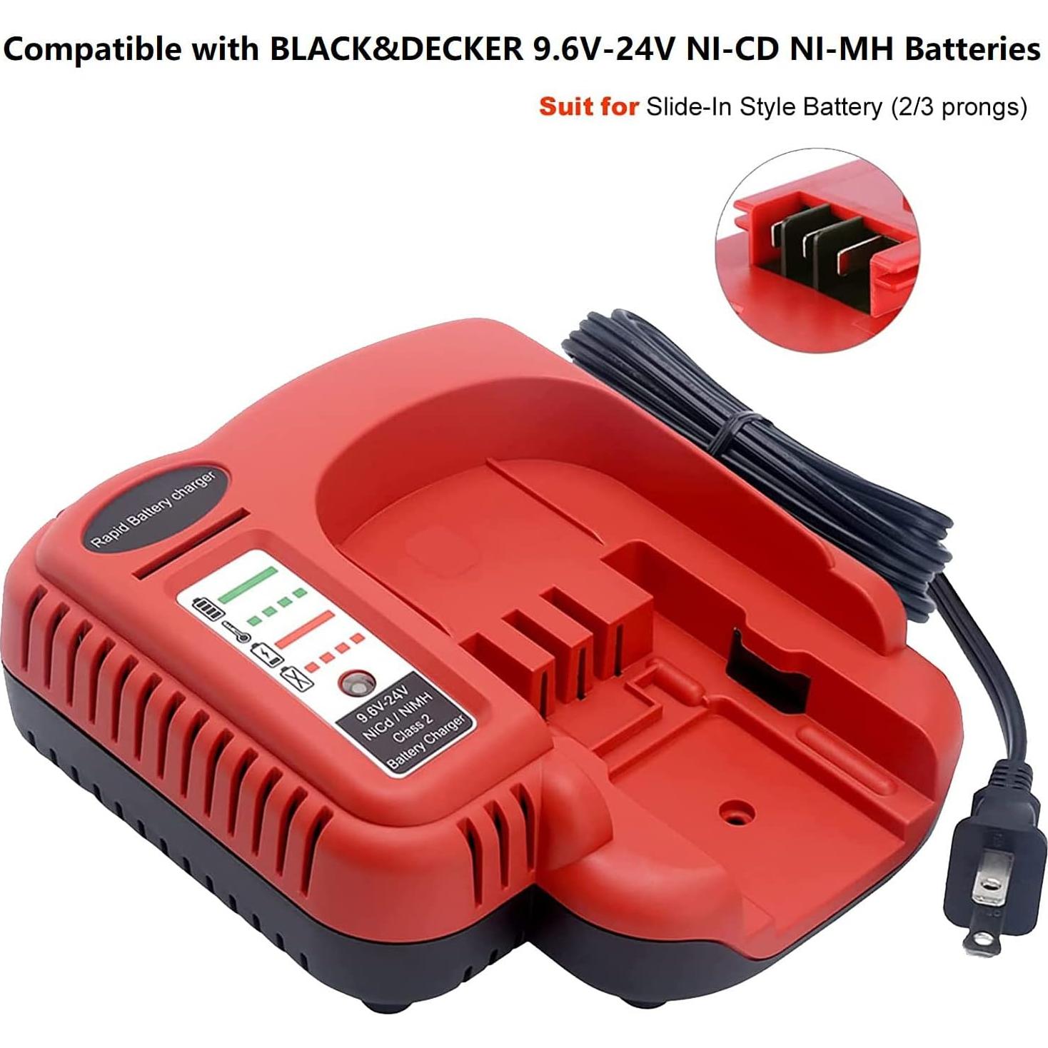Cargador BDFC240 Black & Decker 9.6V-24V NiCd NiMH 2.3A