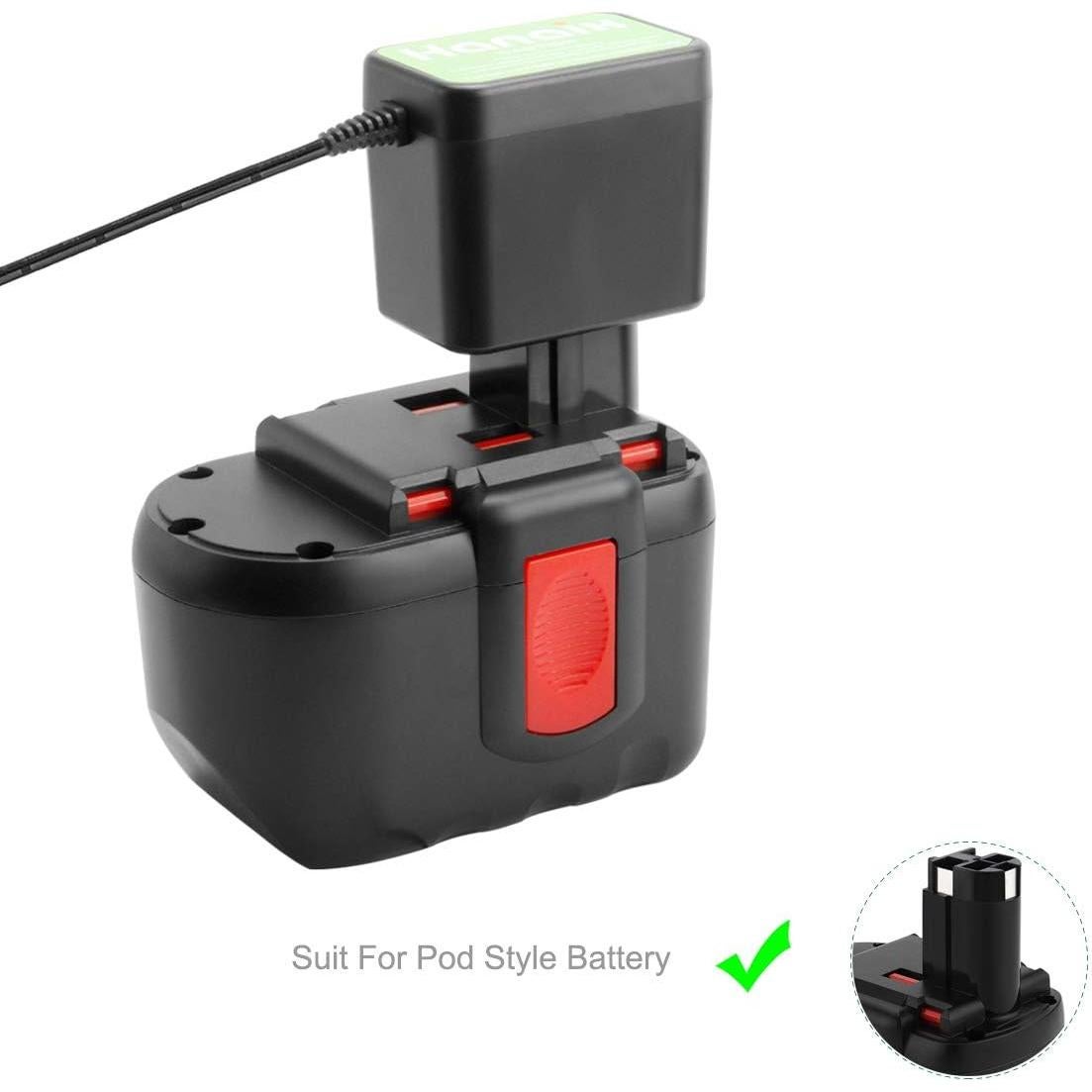 Cargador Ni-MH Ni-CD 7.2V-24V Hanaix Compatible Bosch