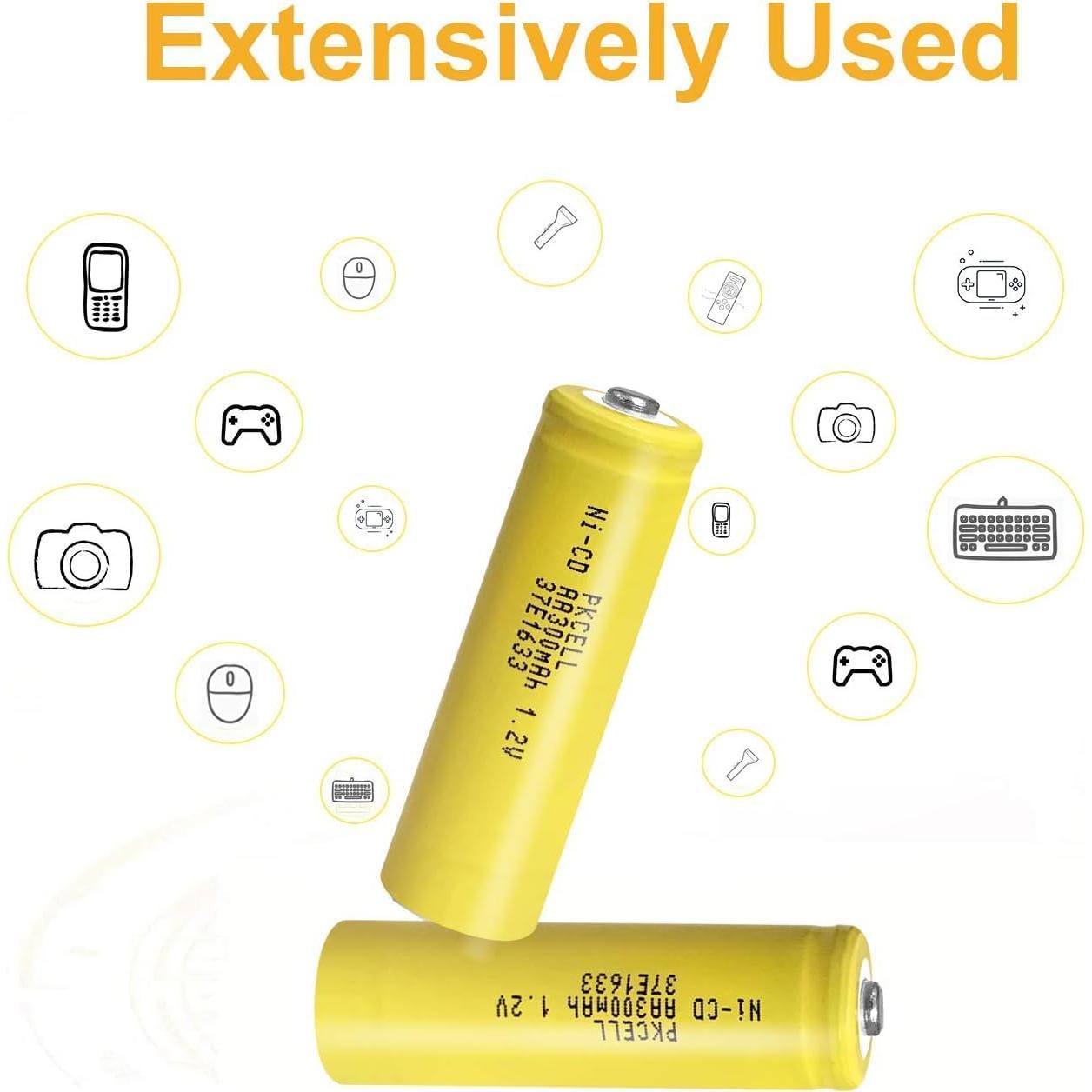 Baterías Recargables AA PKCELL 1.2V 300mAh Ni-CD - 4 Pcs