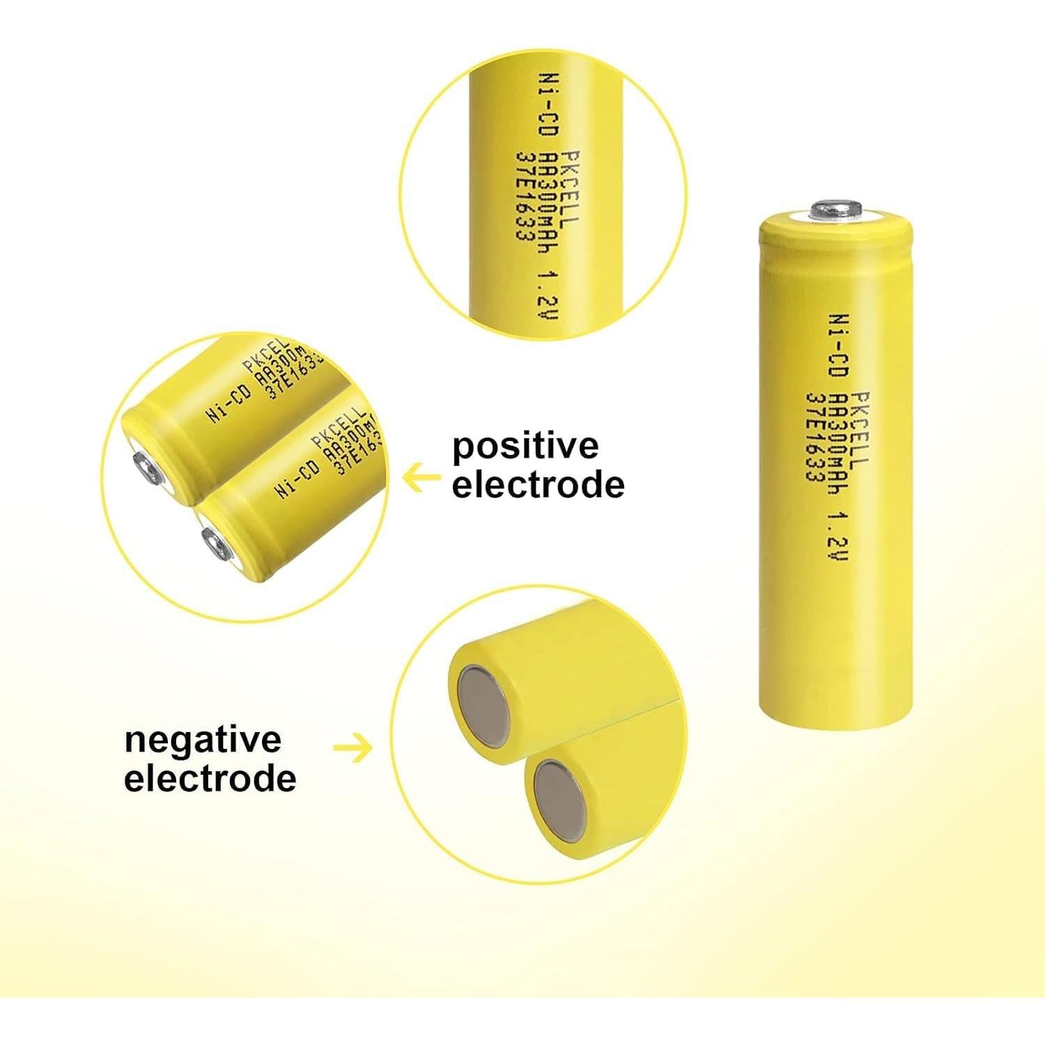Baterías Recargables AA PKCELL 1.2V 300mAh Ni-CD - 4 Pcs