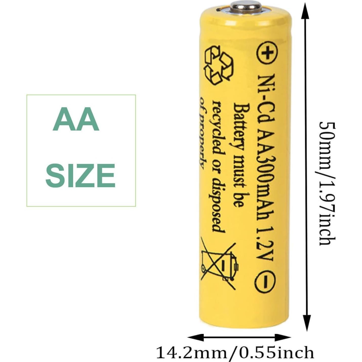 Baterías Recargables Ni-Cd FULIN AA 300mAh 12 Paquetes
