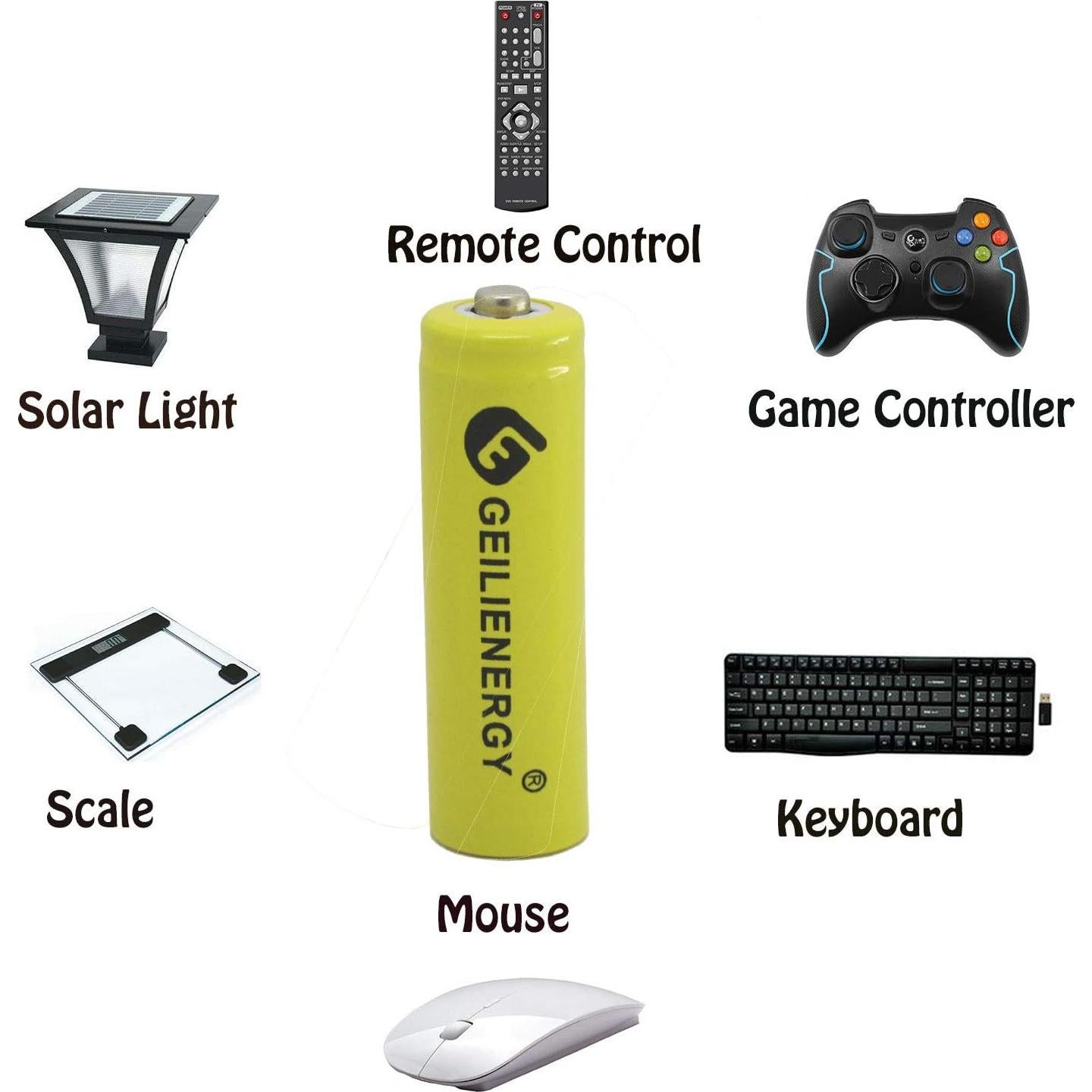 Baterías Recargables AA NiCd 600mAh GEILIENERGY (8 PCS)