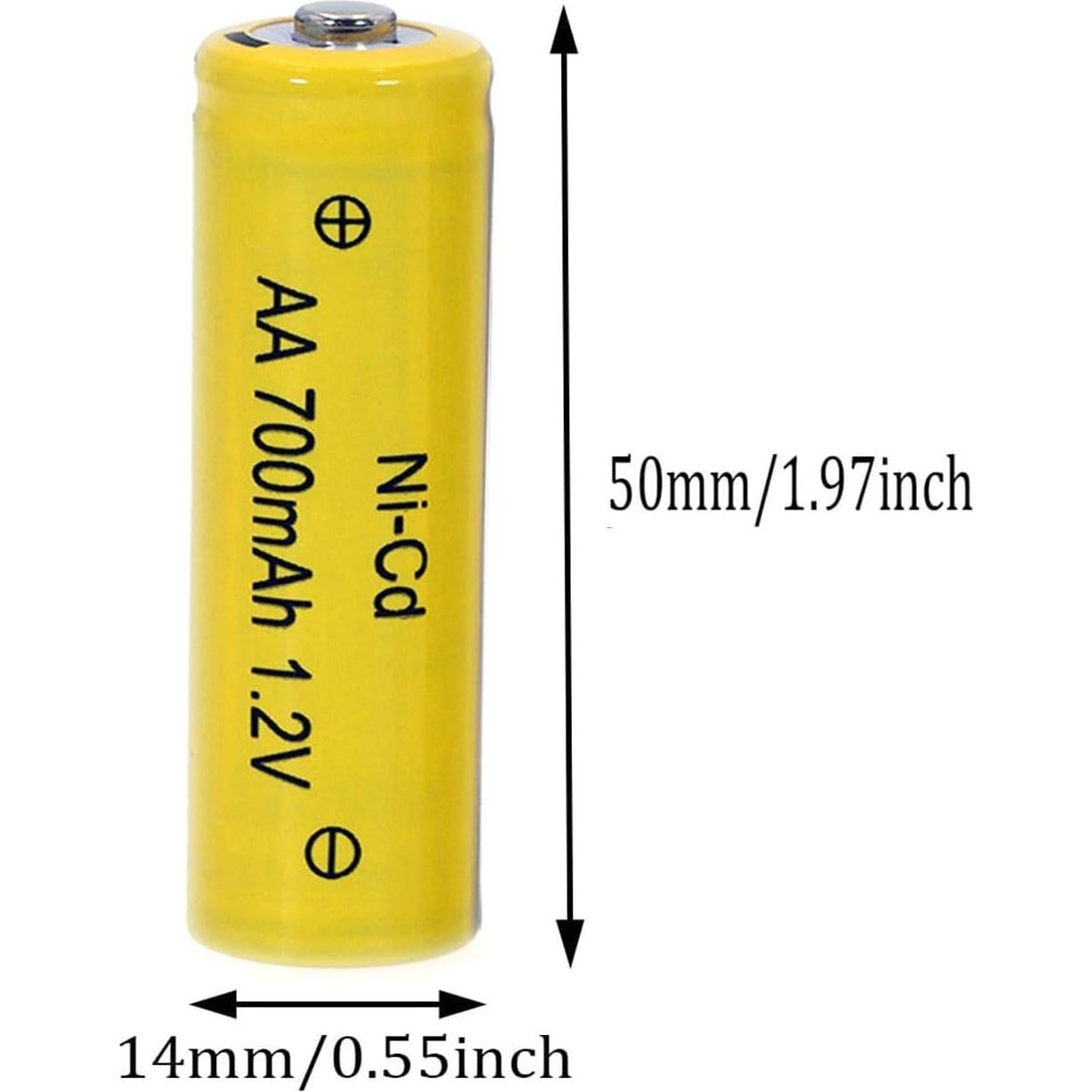 12 Baterías Recargables AA Ni-Cd 1.2V 700mAh FULIN