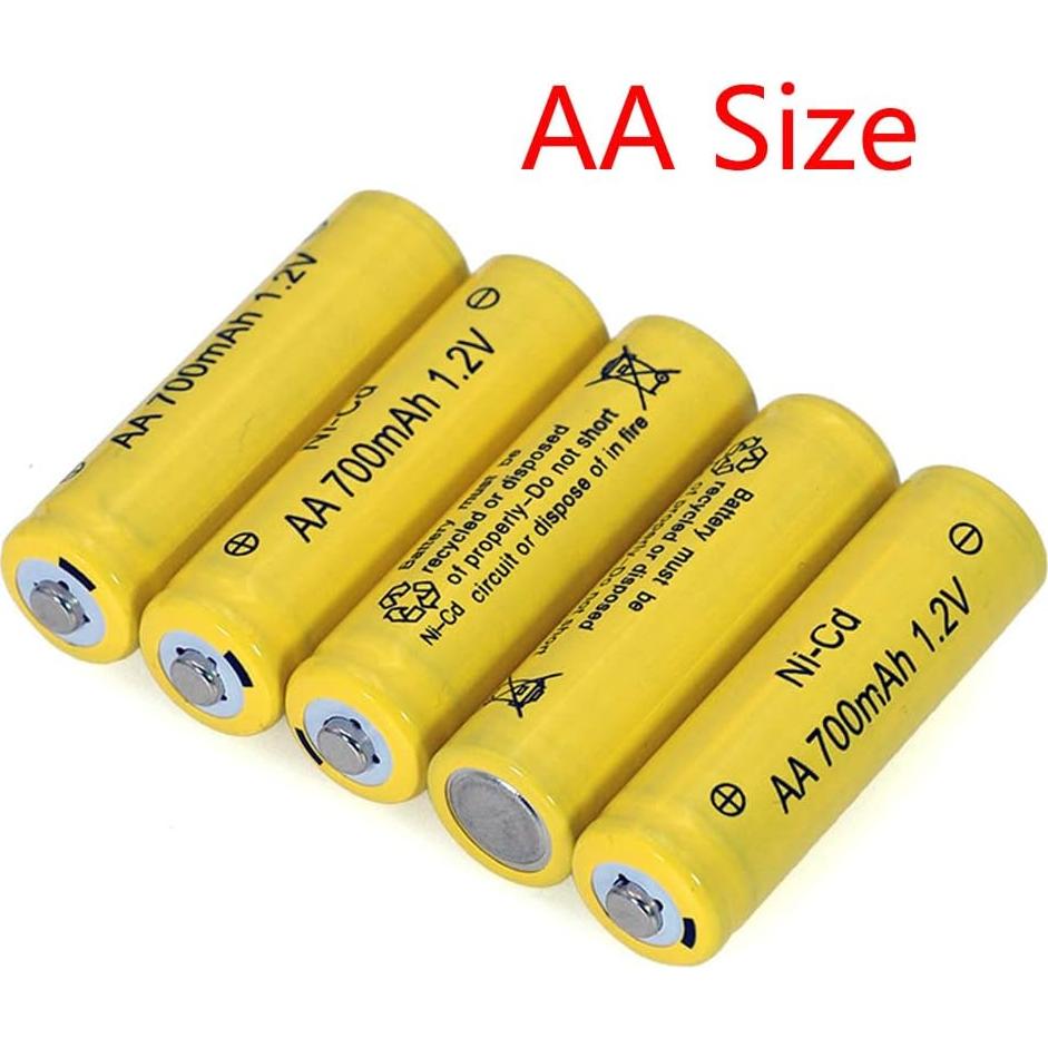 12 Baterías Recargables AA Ni-Cd 1.2V 700mAh FULIN