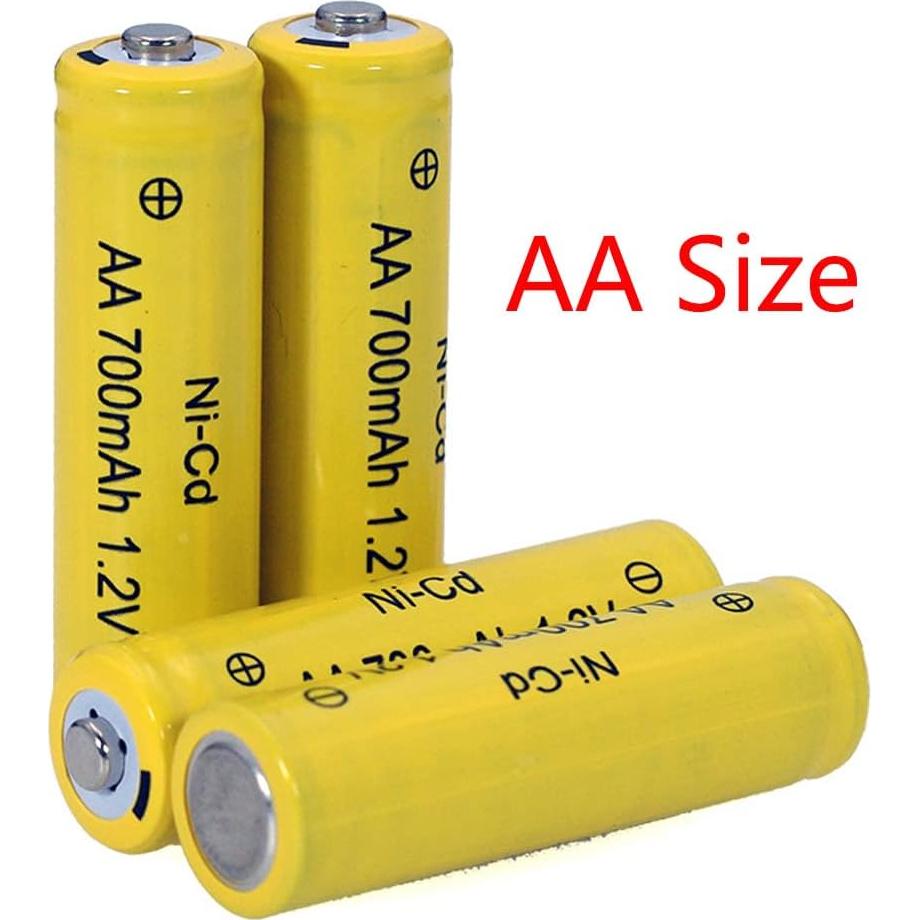 12 Baterías Recargables AA Ni-Cd 1.2V 700mAh FULIN