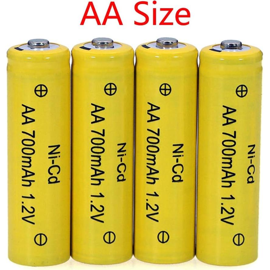 12 Baterías Recargables AA Ni-Cd 1.2V 700mAh FULIN