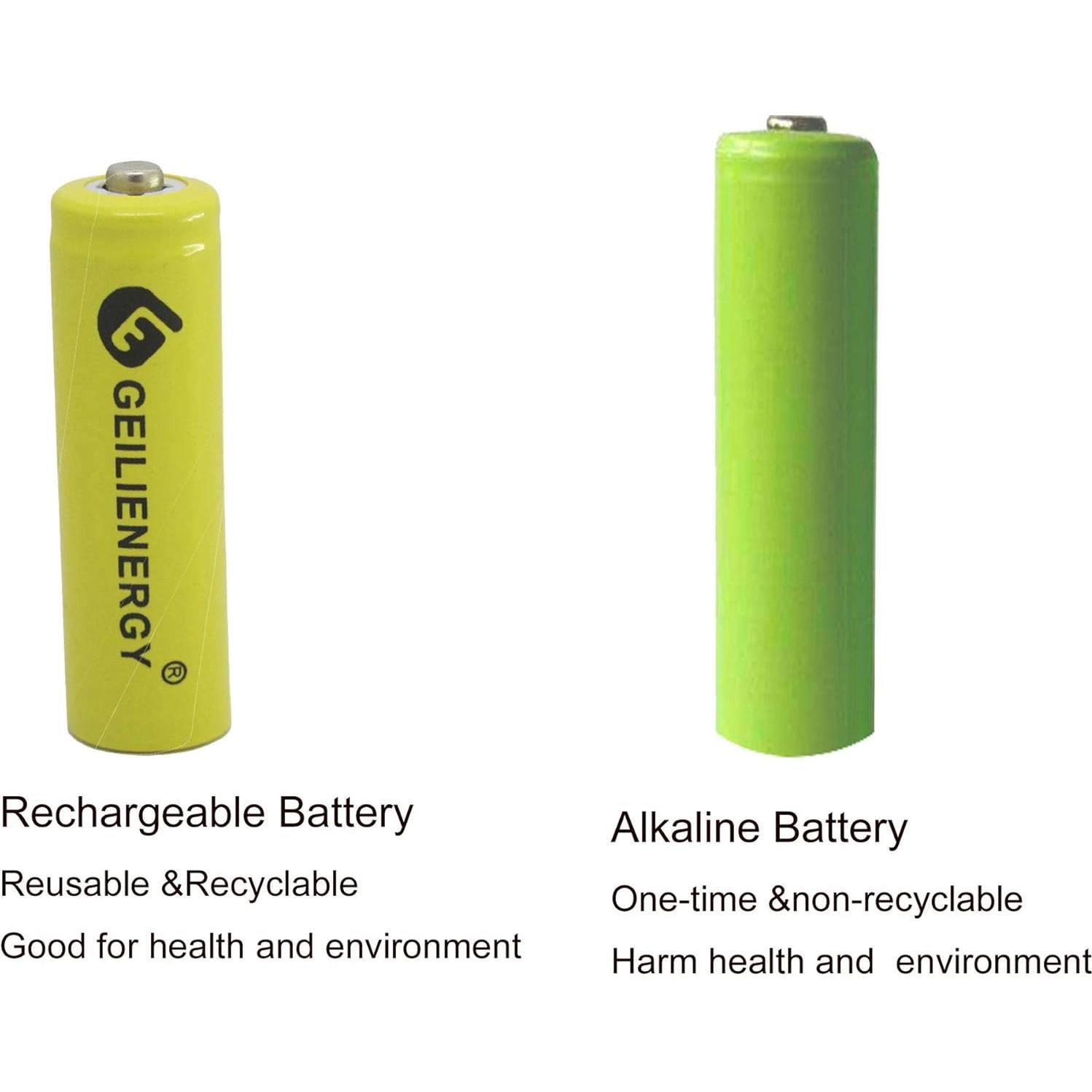 Baterías Recargables Solares AA GEILIENERGY 600mAh 8 PCS