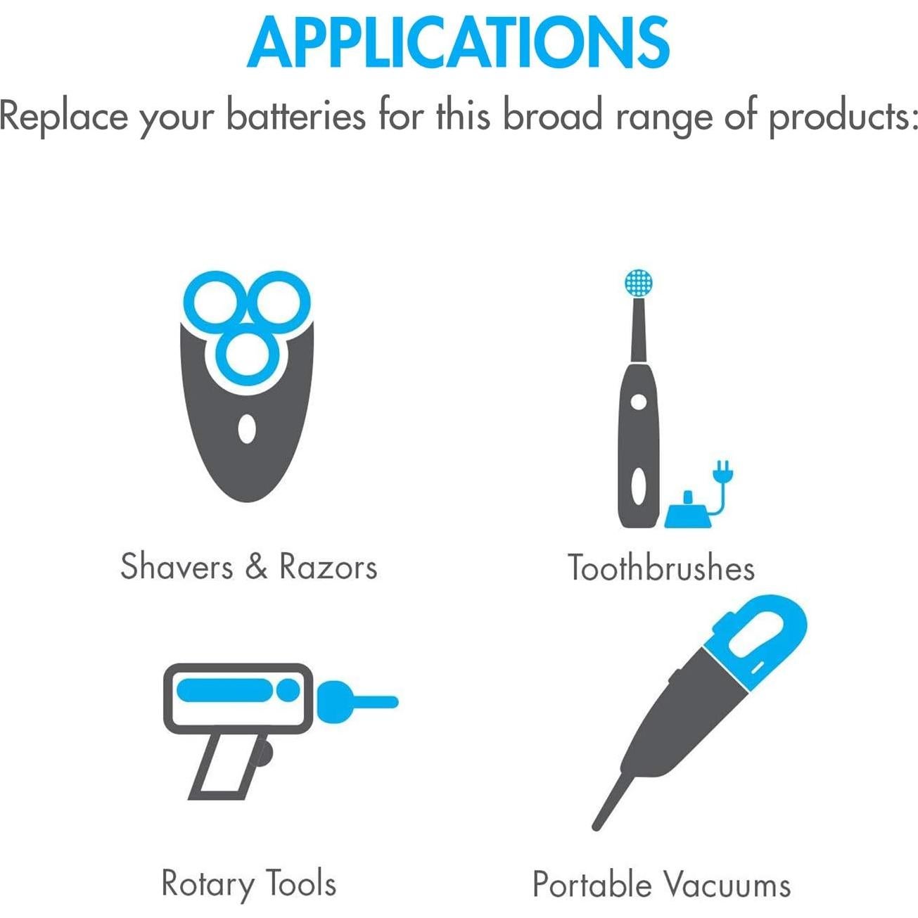 Baterías recargables Tenergy AA NiCD 1.2V 1000mAh - Paquete de 12