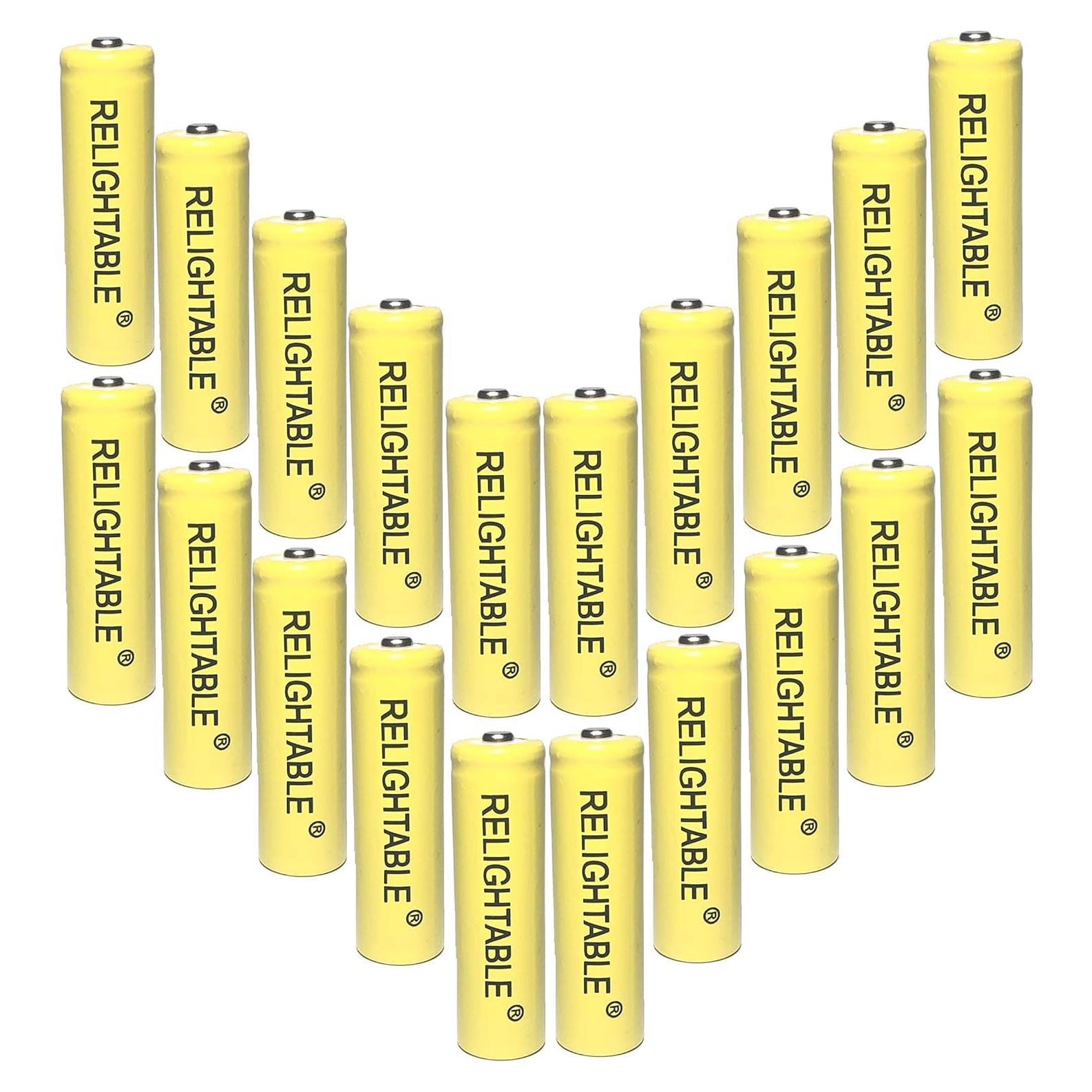 Baterías Recargables AA NiCd 600mAh RELIGHTABLE - 20 Piezas