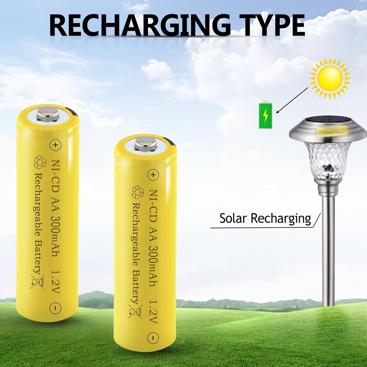 Baterías Recargables NI-CD AA 300mAh 1.2V Teneyuuo - Paquete de 4