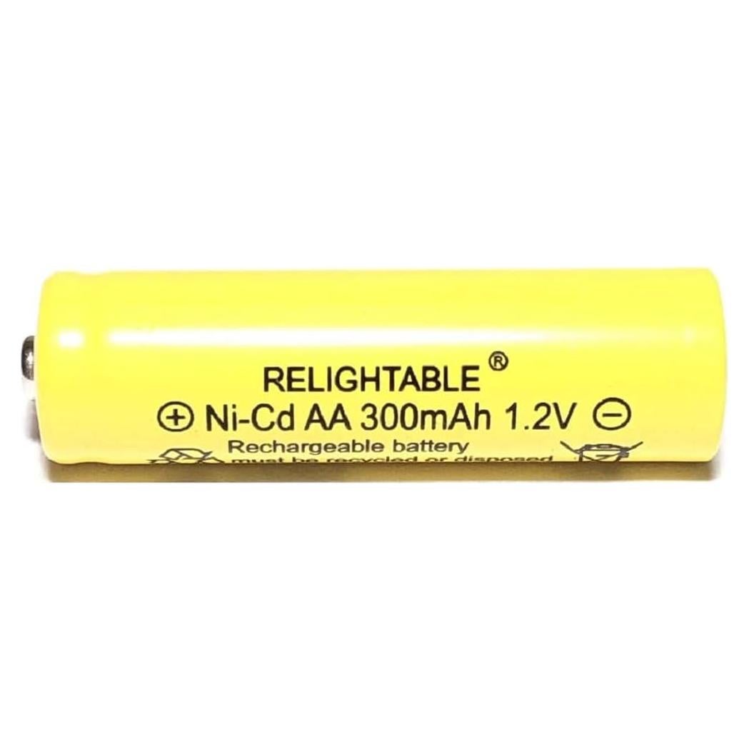 Baterías recargables AA NiCd 300mAh 1.2V RELIGHTABLE (6 unidades)