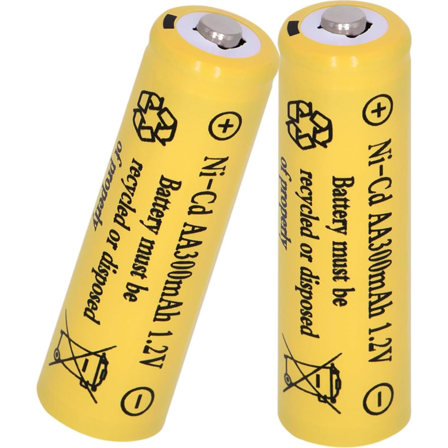 16 Baterías Recargables AA 300mAh Ni-CD 1.2V para Luces Solares