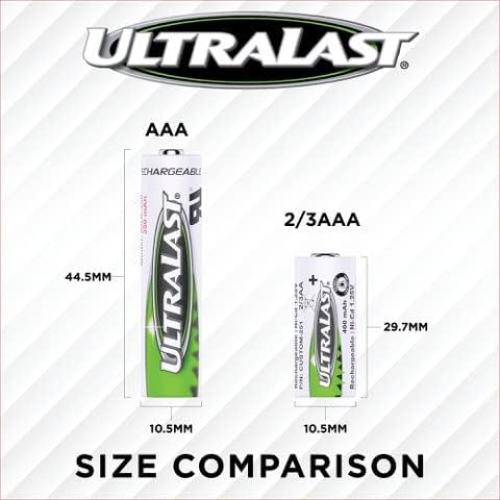 Baterías Recargables ULTRALAST 2/3 AAA 1.2V 150mAh - Paquete de 4