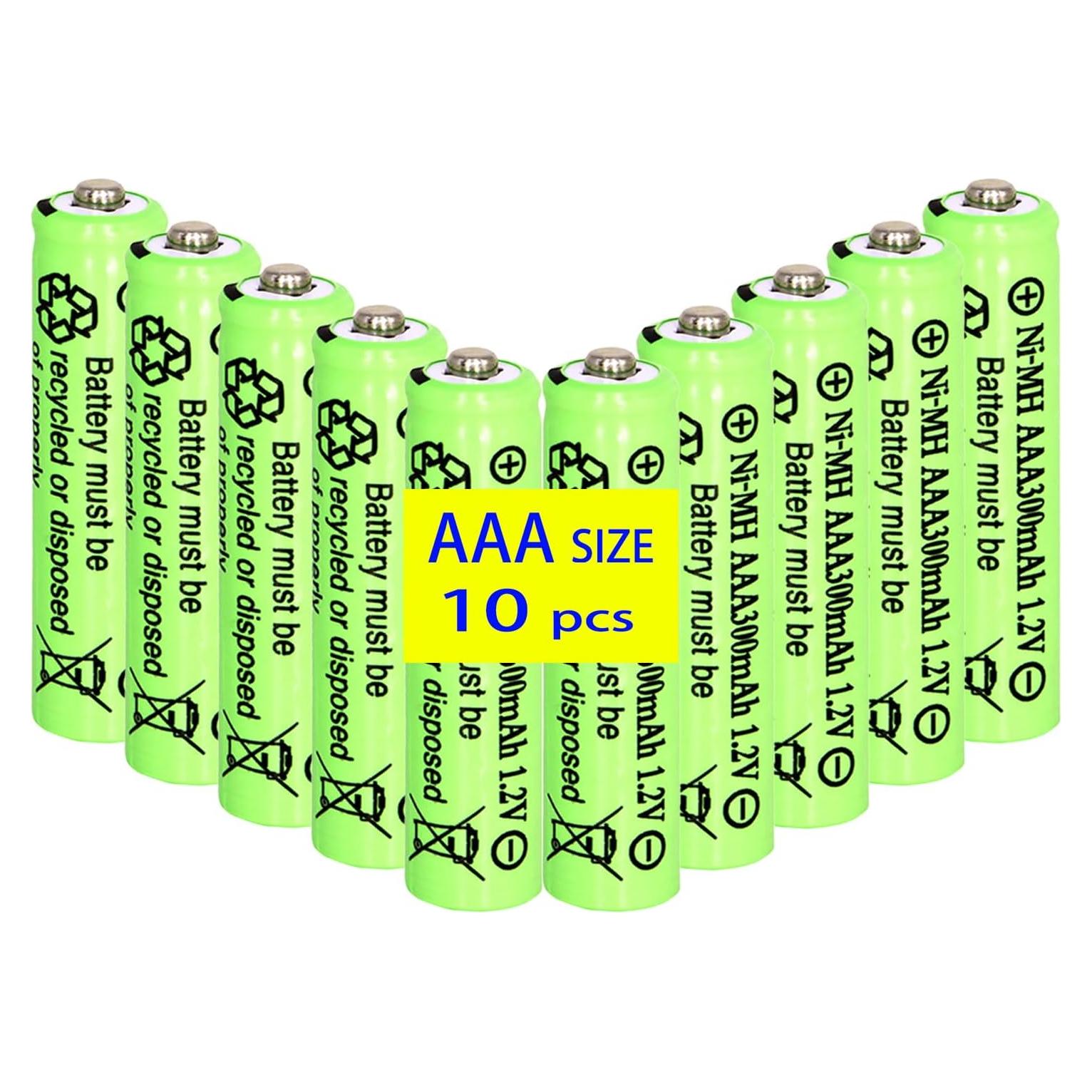 Baterías Recargables AAA 300mAh NiMH Lombaour - 10 Paquetes