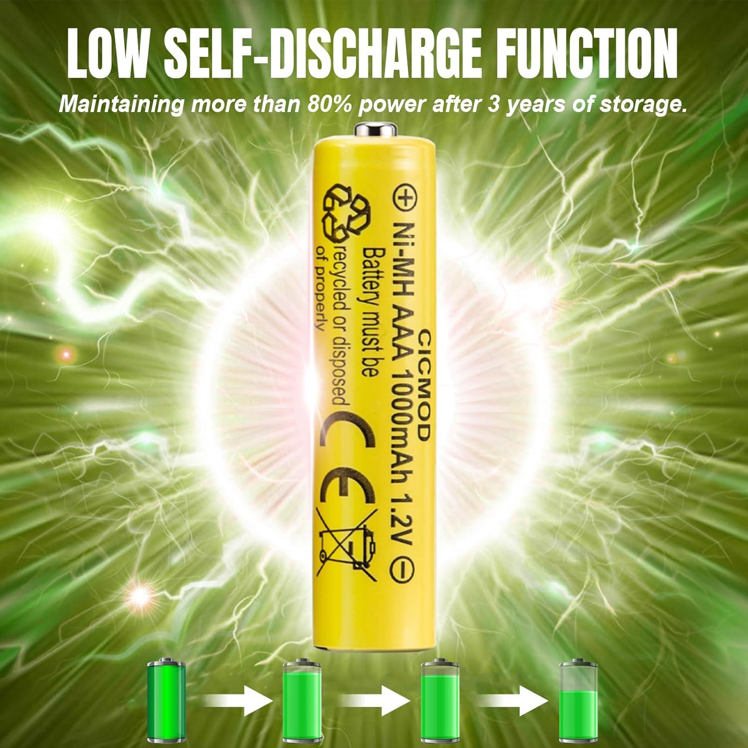 Baterías recargables AAA CICMOD 1.2V 1000mAh 4 unidades