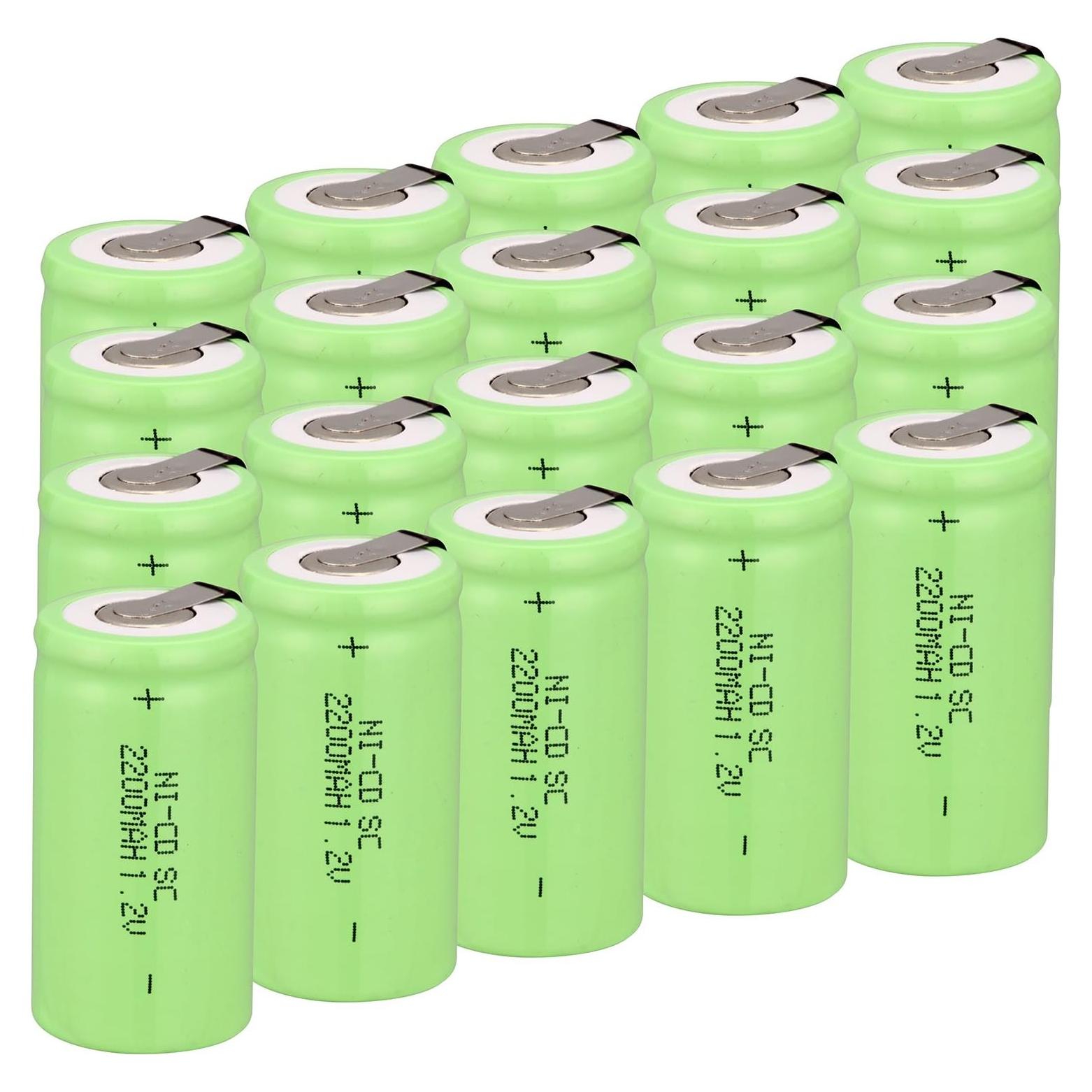 Batería recargable Ni-Cd Sub C Odstore 2200mAh 20 unidades