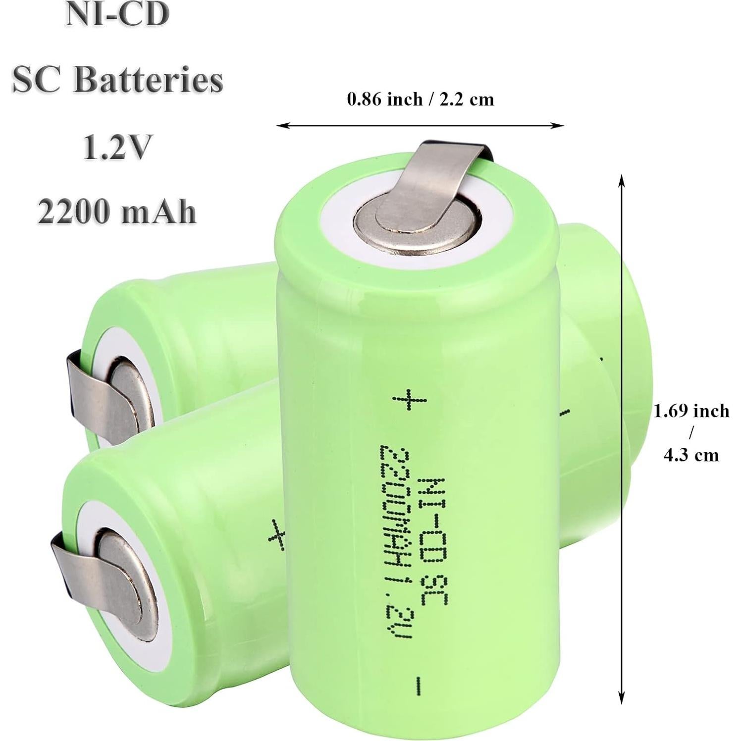 Batería recargable Ni-Cd Sub C Odstore 2200mAh 20 unidades