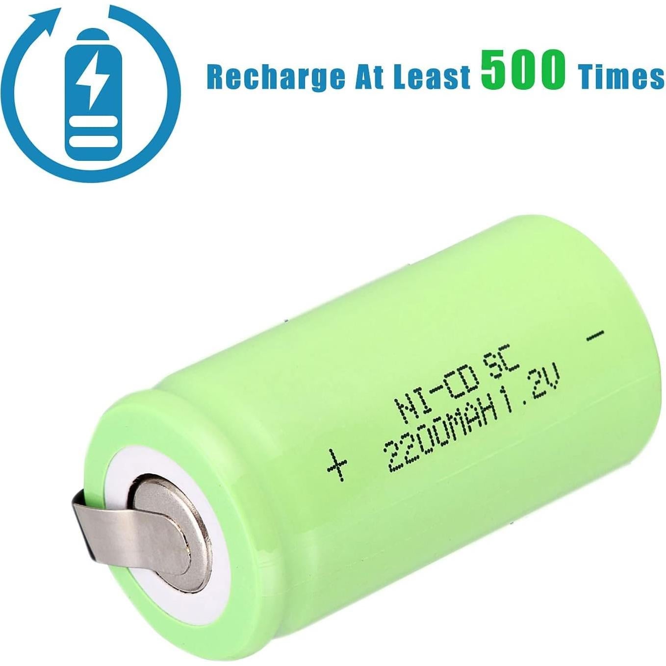 Batería recargable Ni-Cd Sub C Odstore 2200mAh 20 unidades