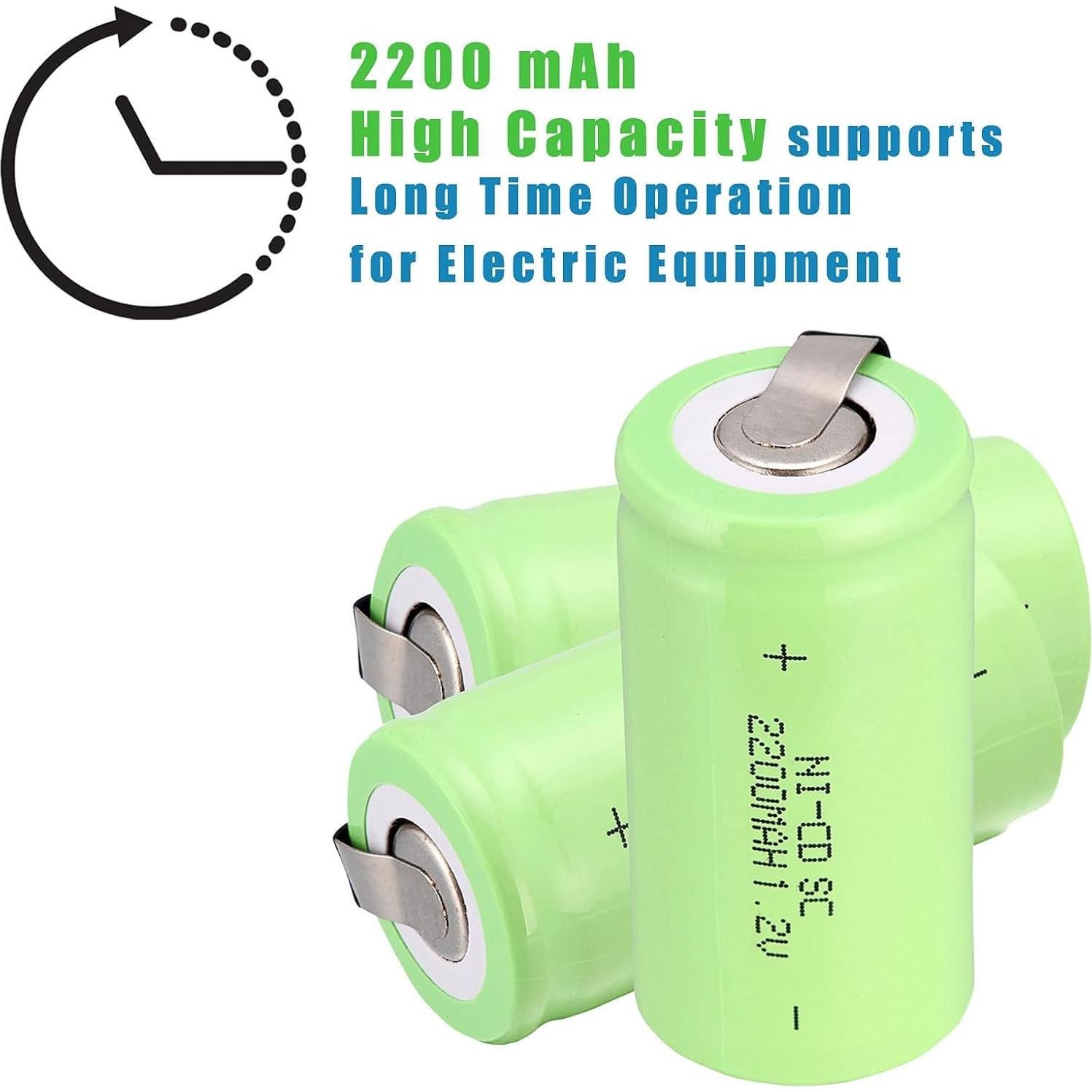 Batería recargable Ni-Cd Sub C Odstore 2200mAh 20 unidades