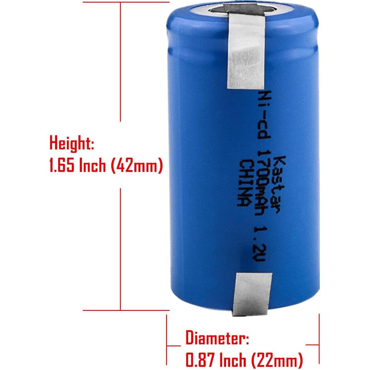 Batería Recambio Kastar Ni-MH 1700mAh SUB C para Afeitadoras