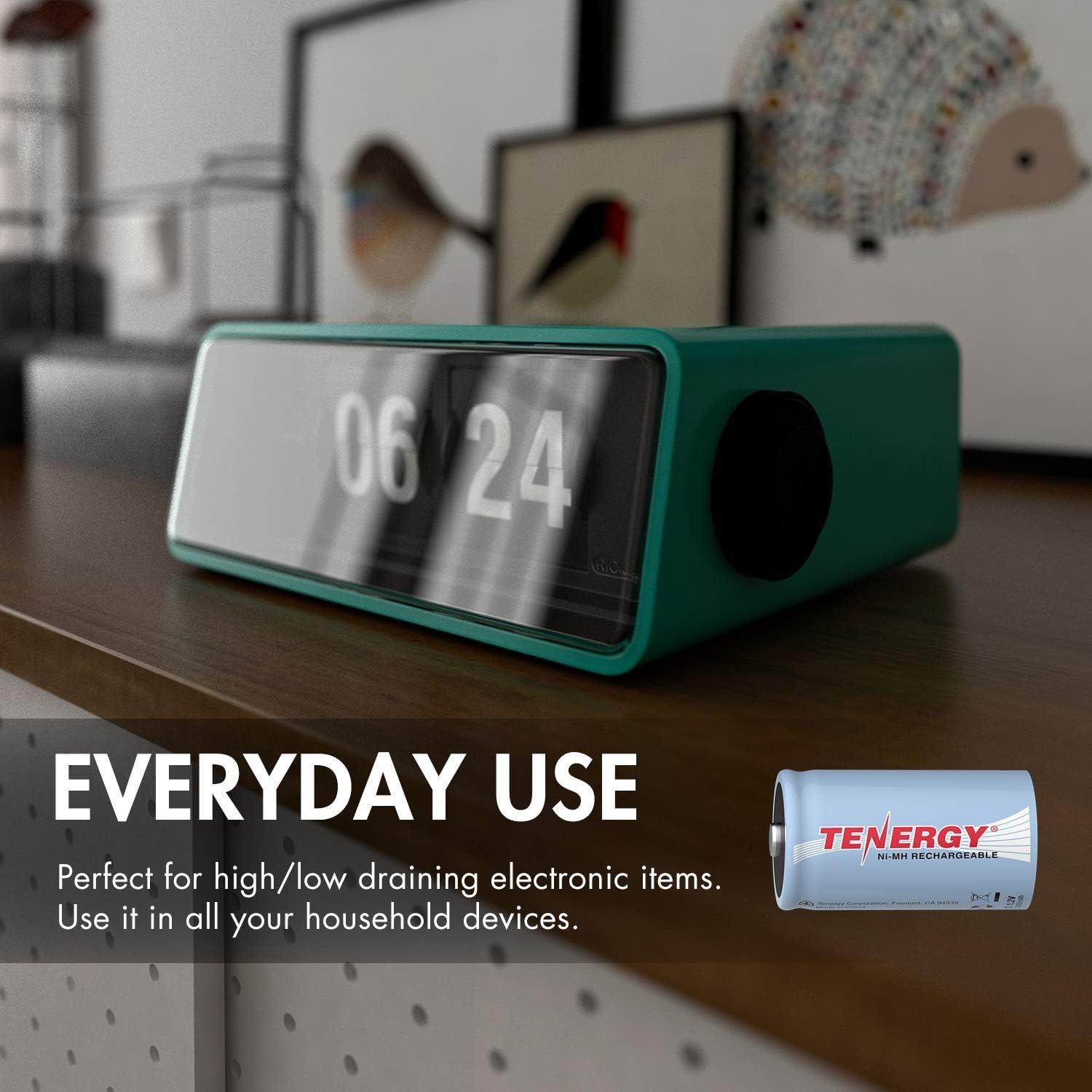 Baterías Recargables D Tenergy 10000mAh - Paquete de 8