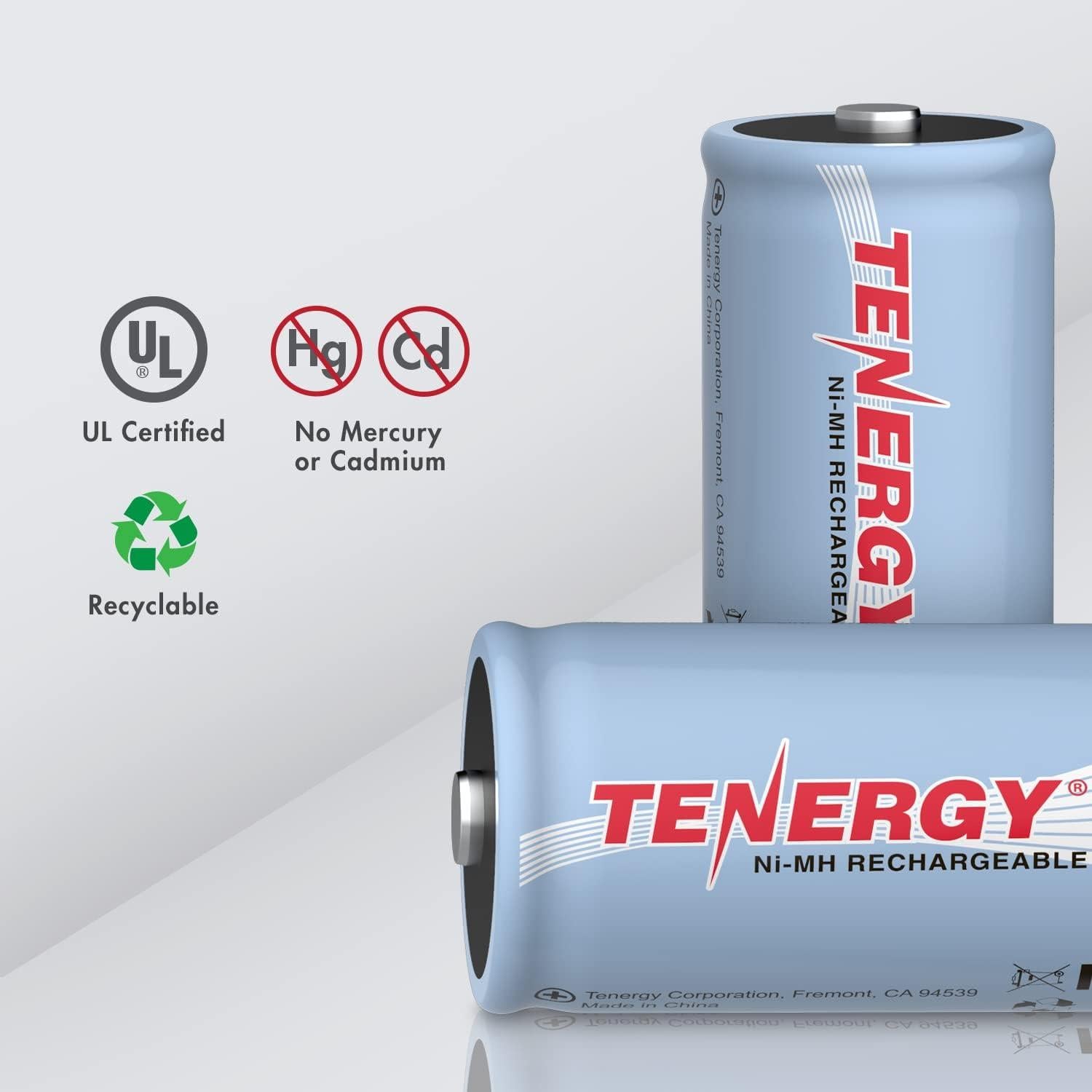 Baterías Recargables D Tenergy 10000mAh - Paquete de 8